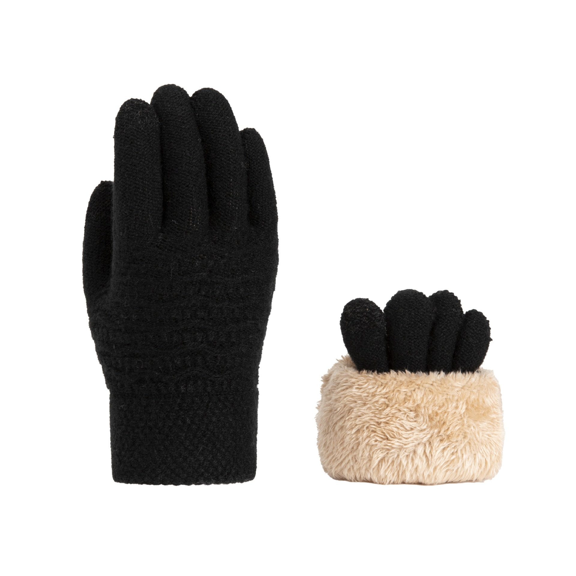 Coonoor Strickhandschuhe Wärmende Strickhandschuhe mit Fleece, Touchscreen-Handschuhe für den Winter