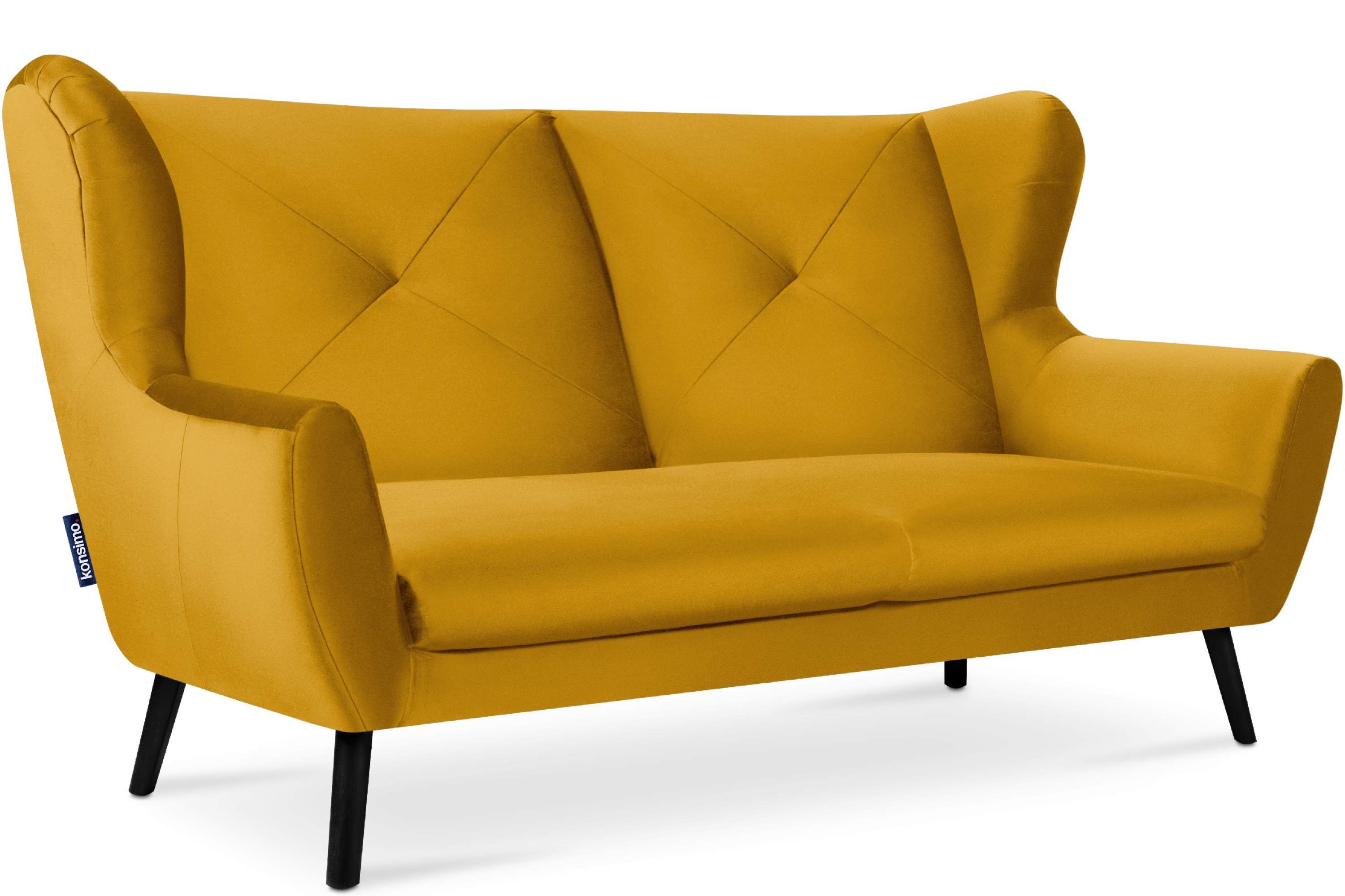 gelb Oberstoff, Sitz Sitzer, MIRO Schaumstoff im Sofa bequemer wasserabweisender Konsimo | 3 Sofa gelb