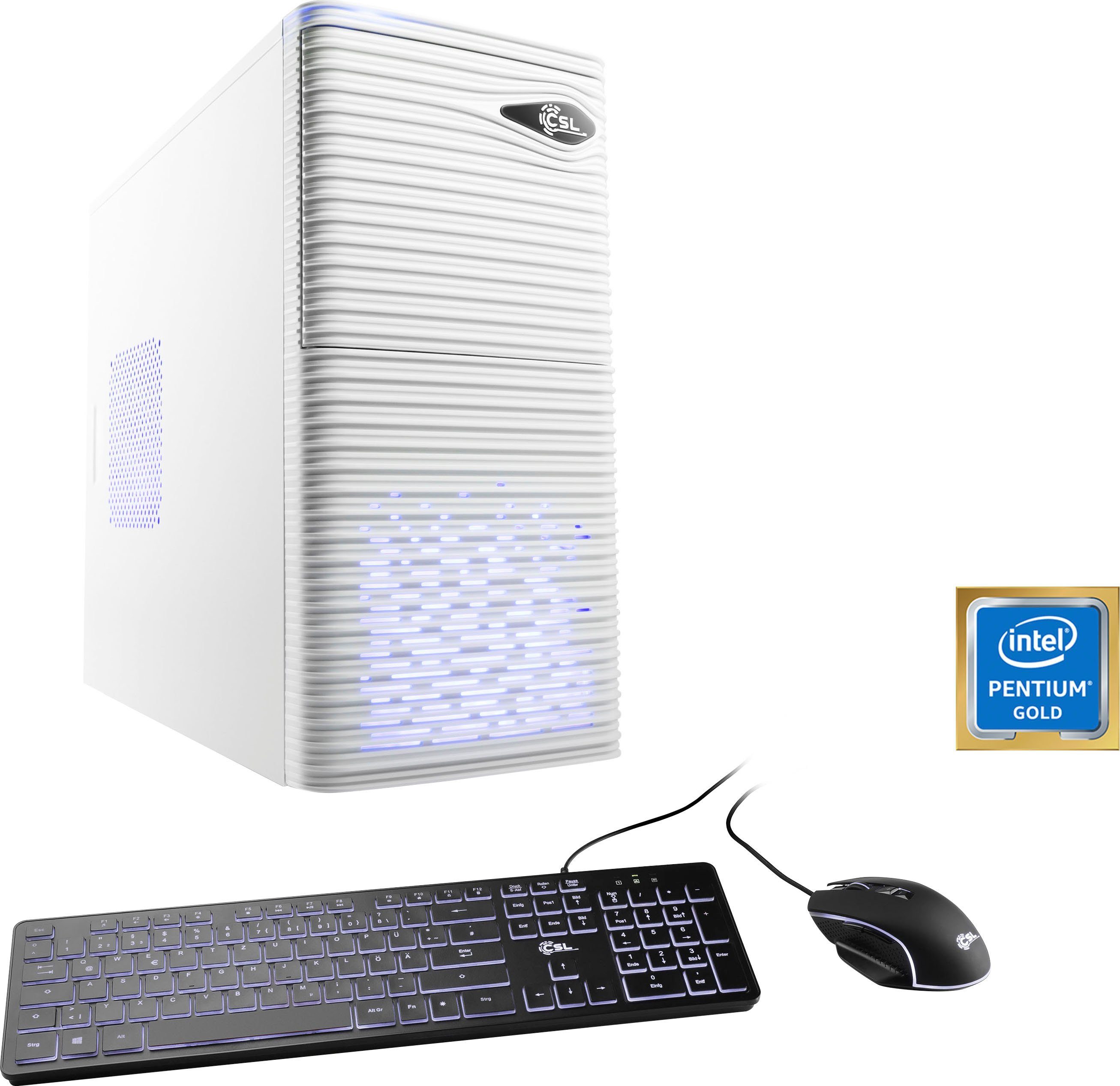 CSL Speed V21810 PC (Intel® Pentium Gold G6400, 8 GB RAM, 500 GB SSD, Luftkühlung)