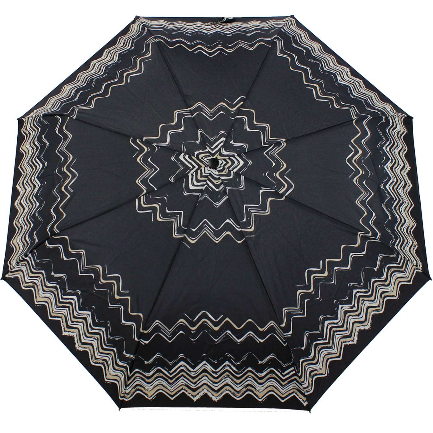 Knirps® Taschenregenschirm Large Duomatic Auf-Zu-Automatik UV - floripa black, der große, stabile Begleiter