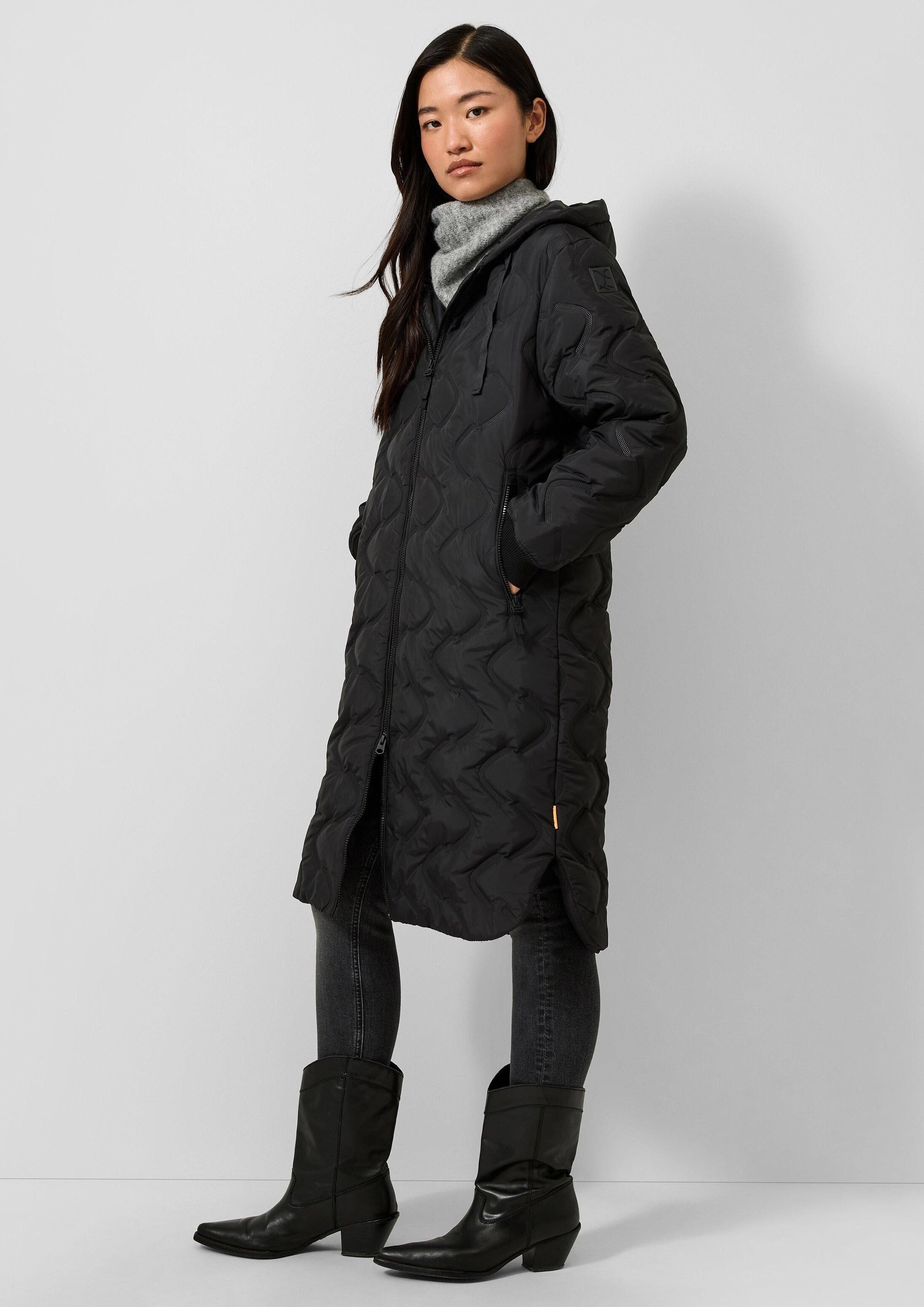 QS Wintermantel Outdoor-Mantel Wattierter Mantel mit geprägtem Muster – Bild 5 von 5