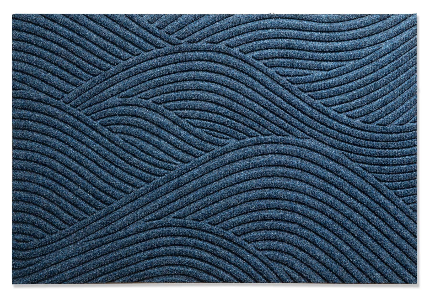 Heymat Fußmatte Fußmatte 60 x 90 cm Sjø blau randlos, Eingangsmatte groß, Höhe: 600 mm