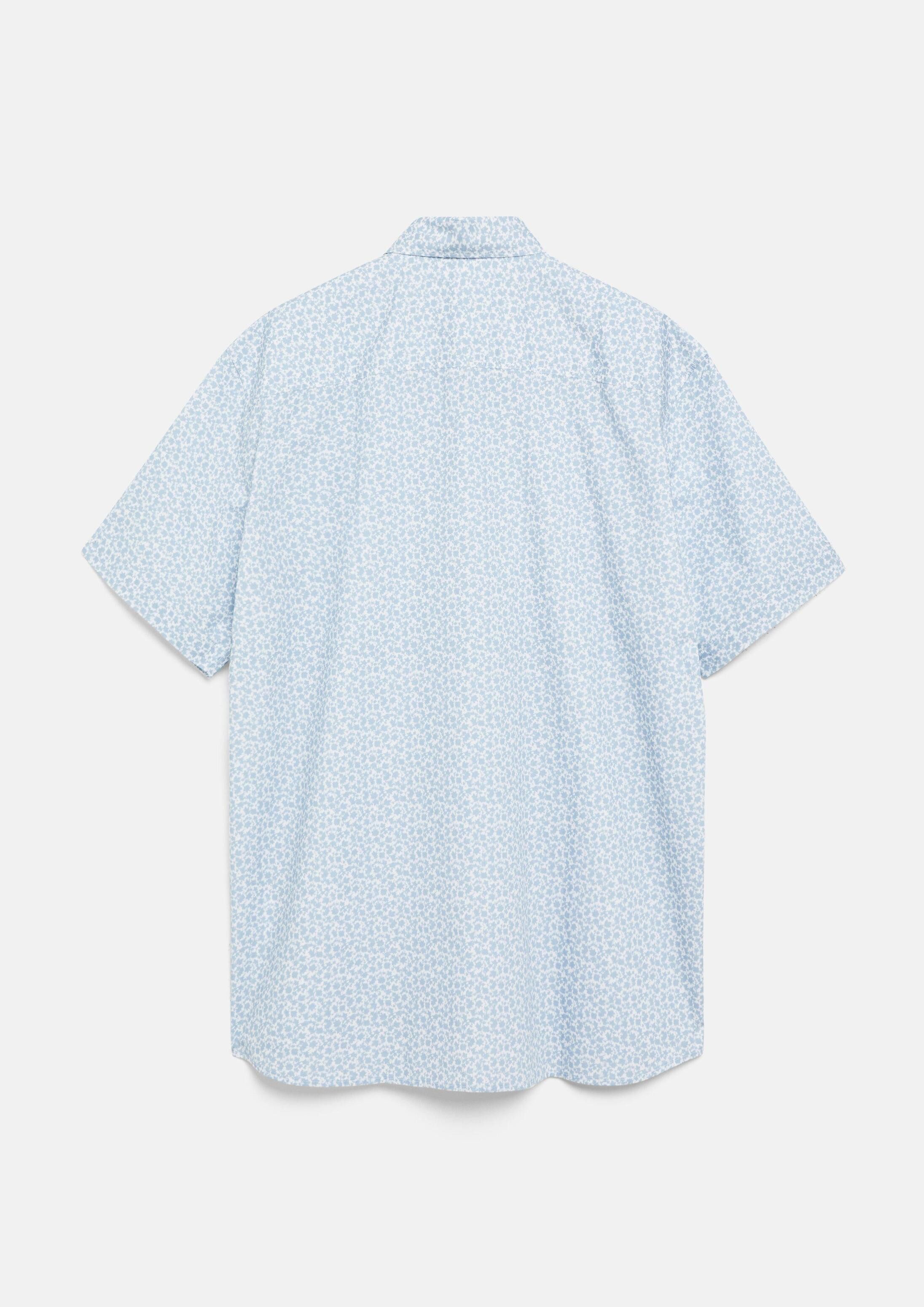 s.Oliver Kurzarmhemd Hemd Regular Fit: Elastisches Kurzarmhemd mit All-over-Print