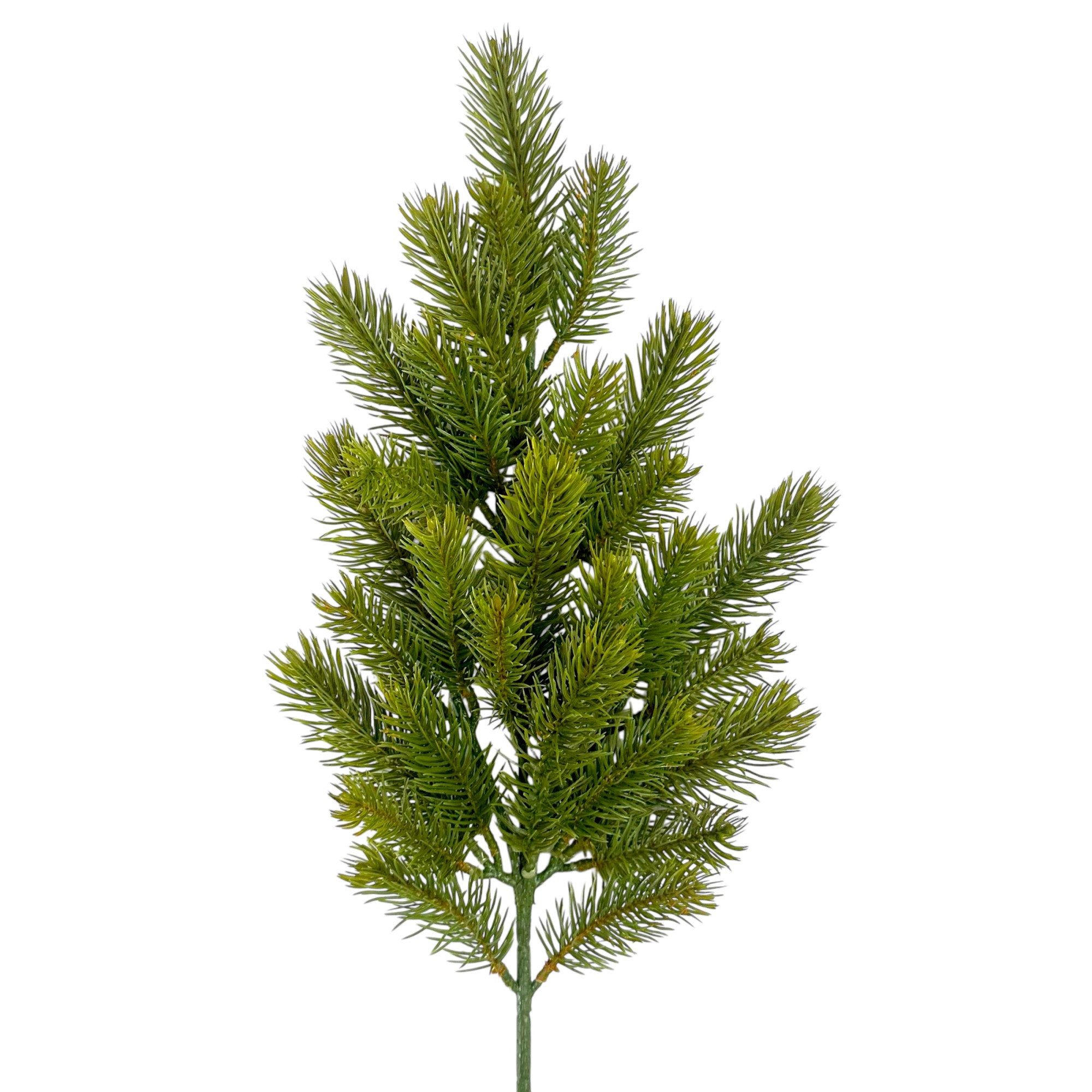 Kunstzweig Künstlicher Tannenzweig "REAL" mit 28 Trieben. Ca 66cm., Gasper, Höhe 66.00 cm