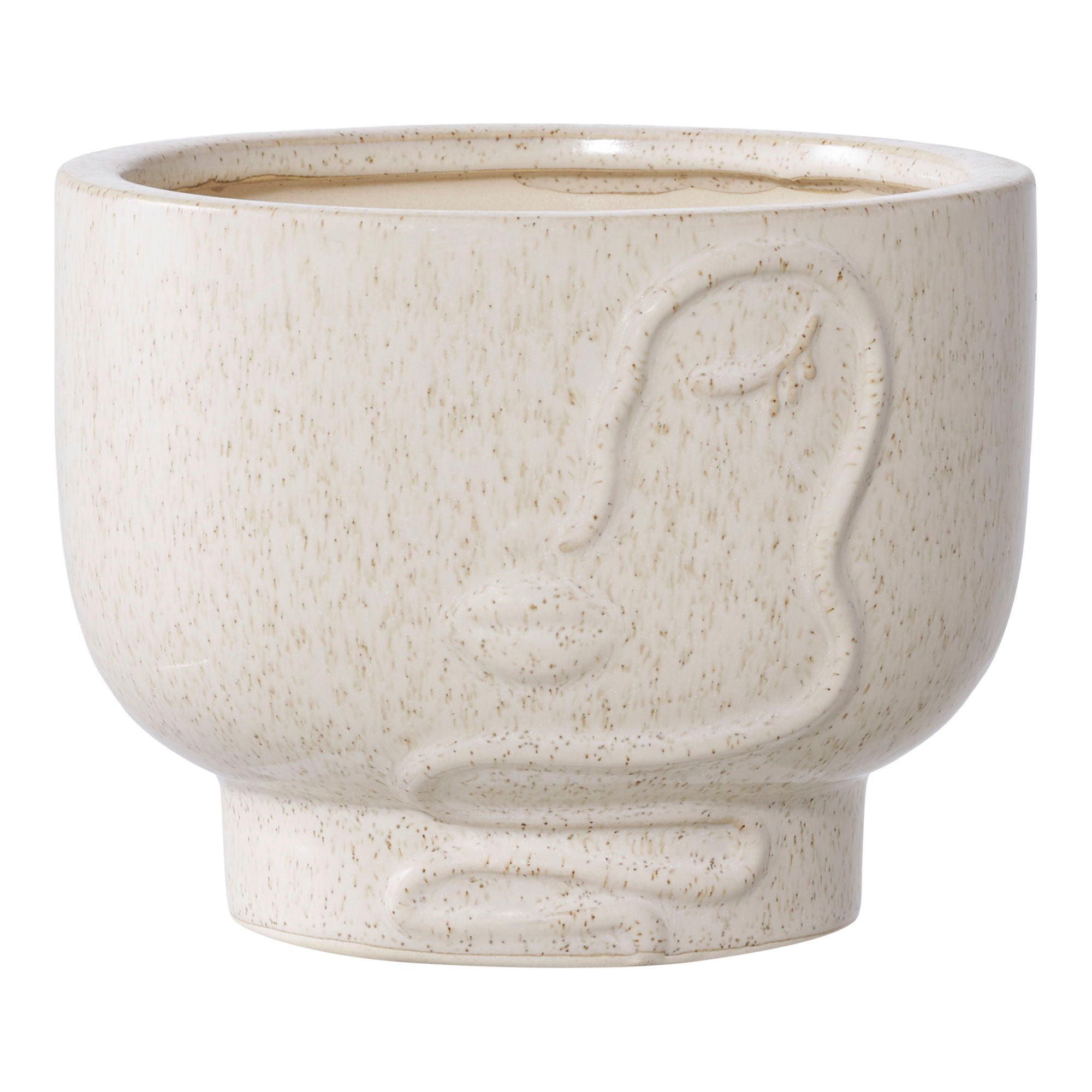 tinkaro Blumentopf Keramik Beige (Einzelartikel, 1 günstig online kaufen
