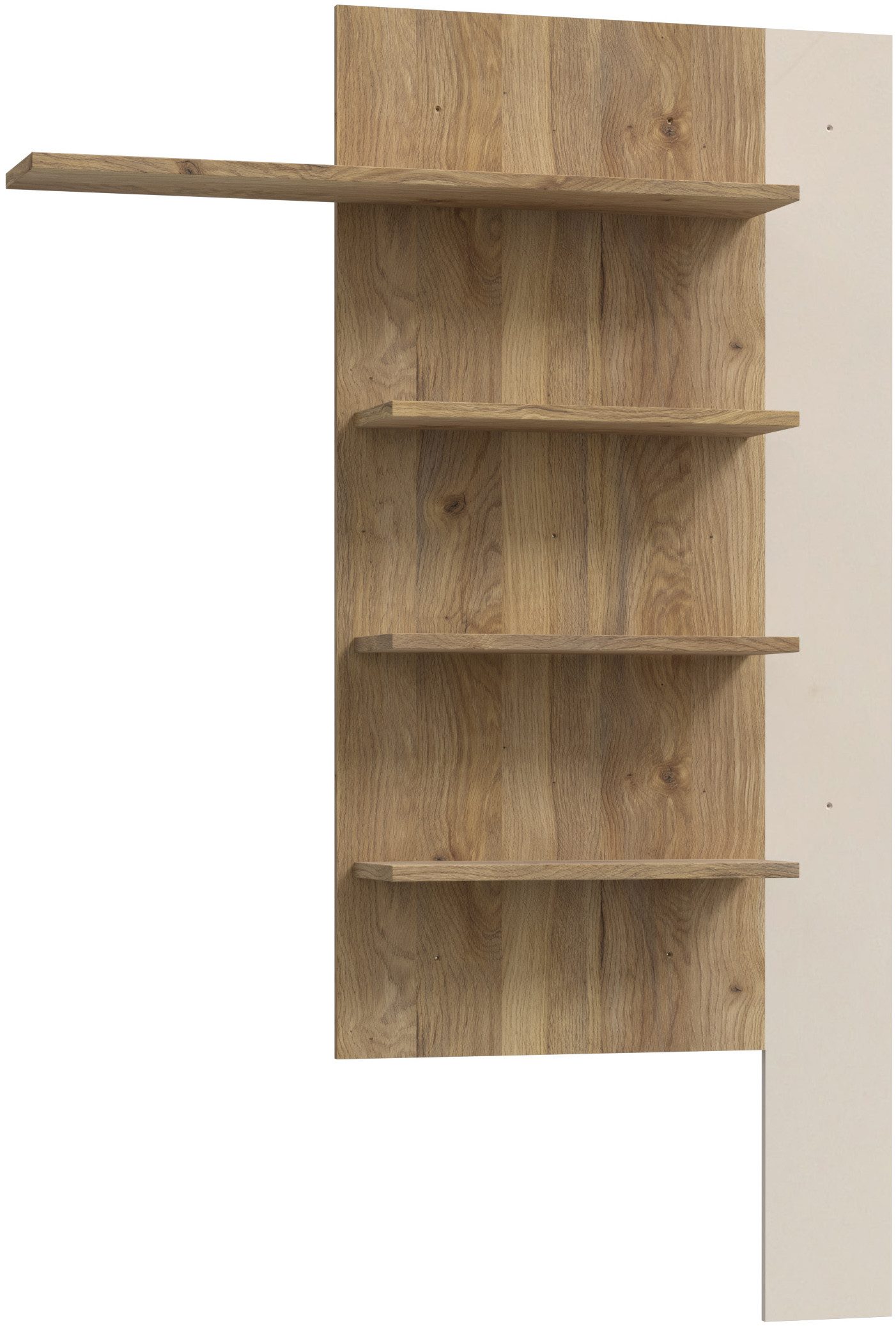 FORTE Wandregal, B/H/T 132,5/190/21,9cm, 4 Ablageböden
