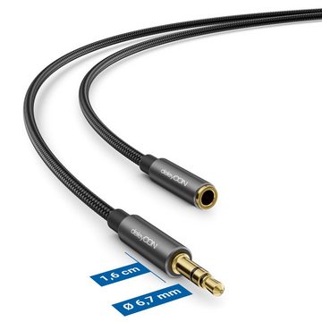 deleyCON deleyCON 1,5m Aux Kabel 3,5mm Audio Klinkenkabel Stereo Audio-Kabel