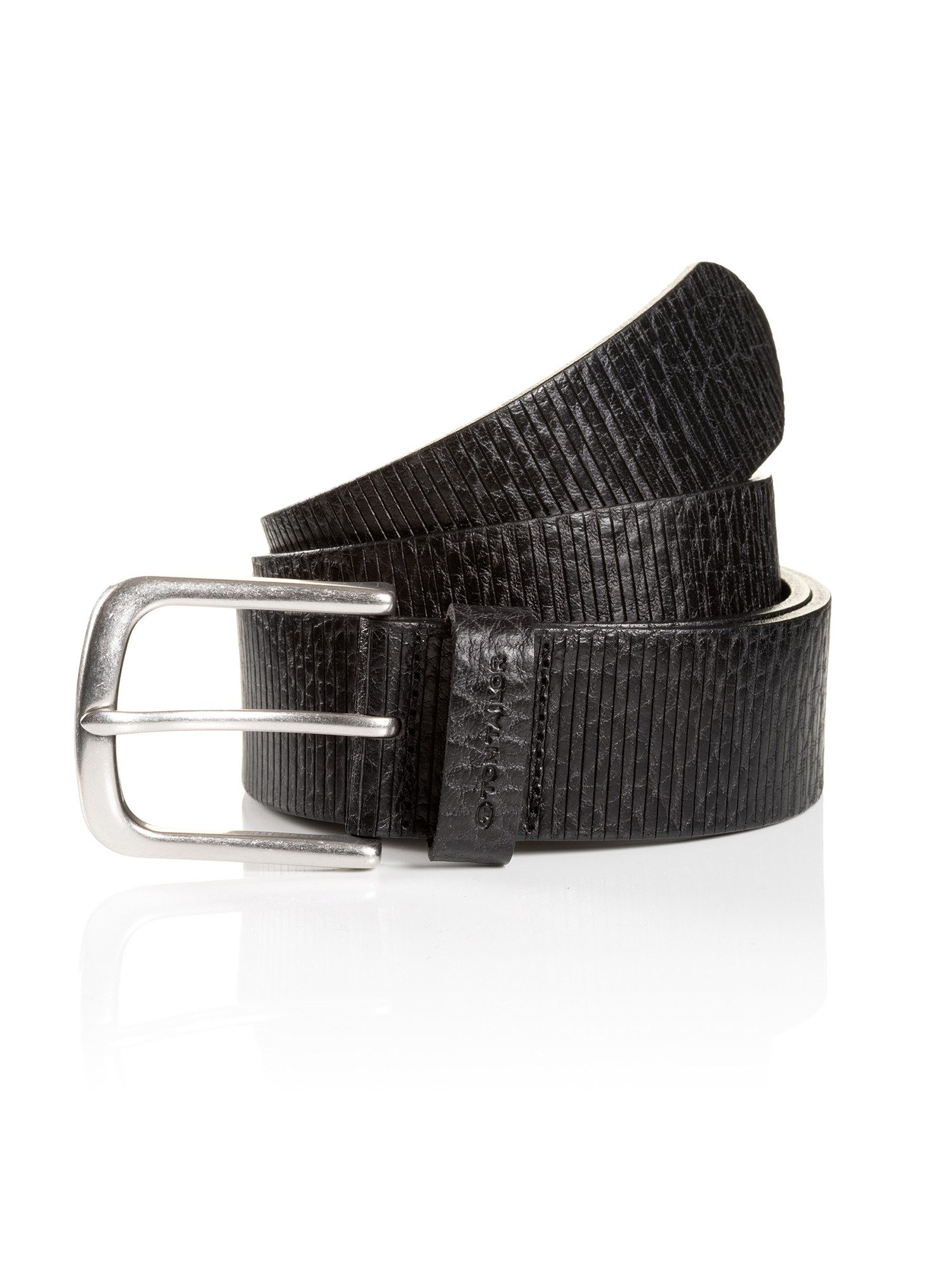 TOM TAILOR Ledergürtel TTROY 4 cm breiter Herrengürtel, ideal zu Jeans und Chino, bis Gr. 120