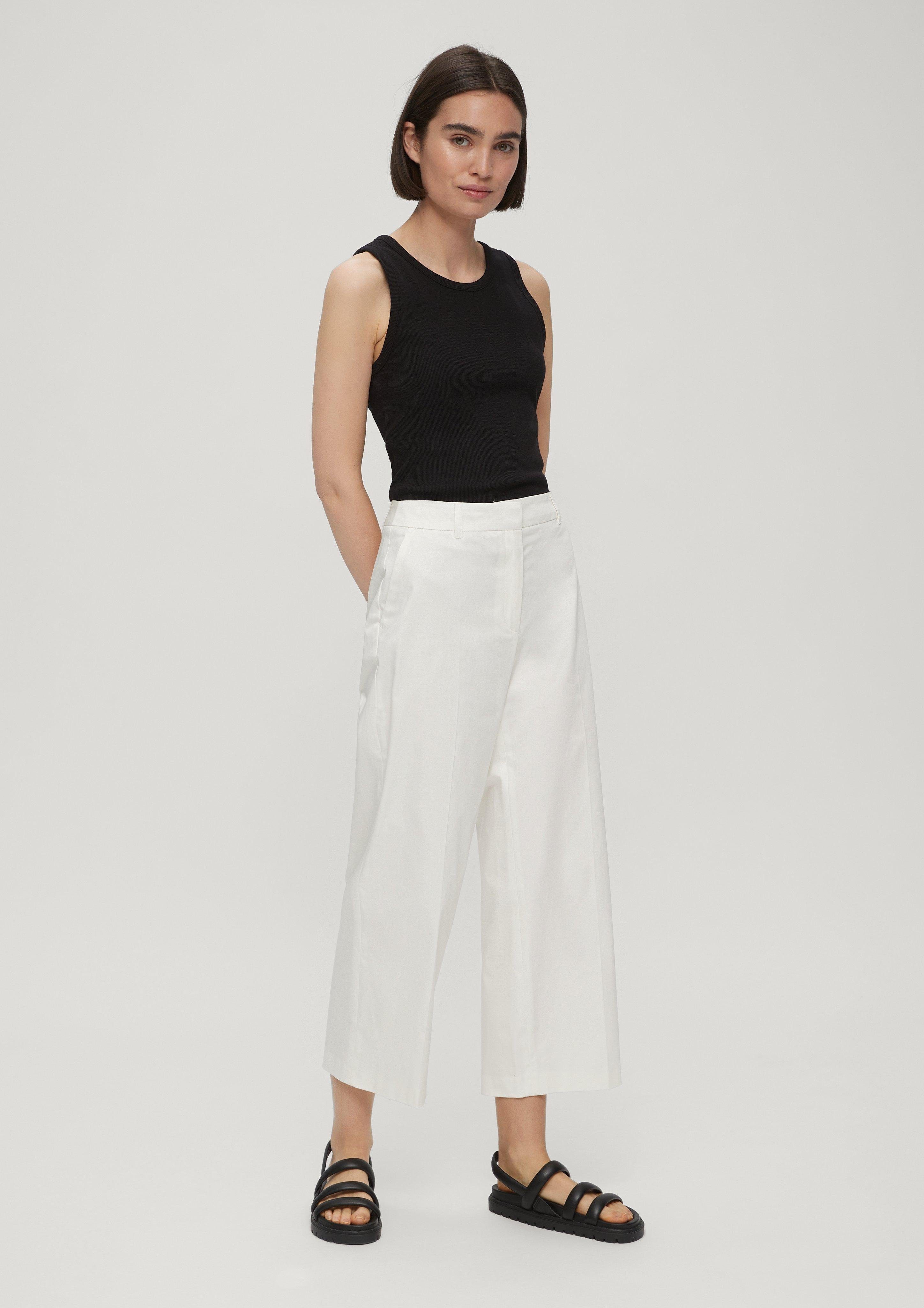 s.Oliver BLACK LABEL 7/8-Hose Regular: Culotte mit Bügelfalte | 7/8-Hosen