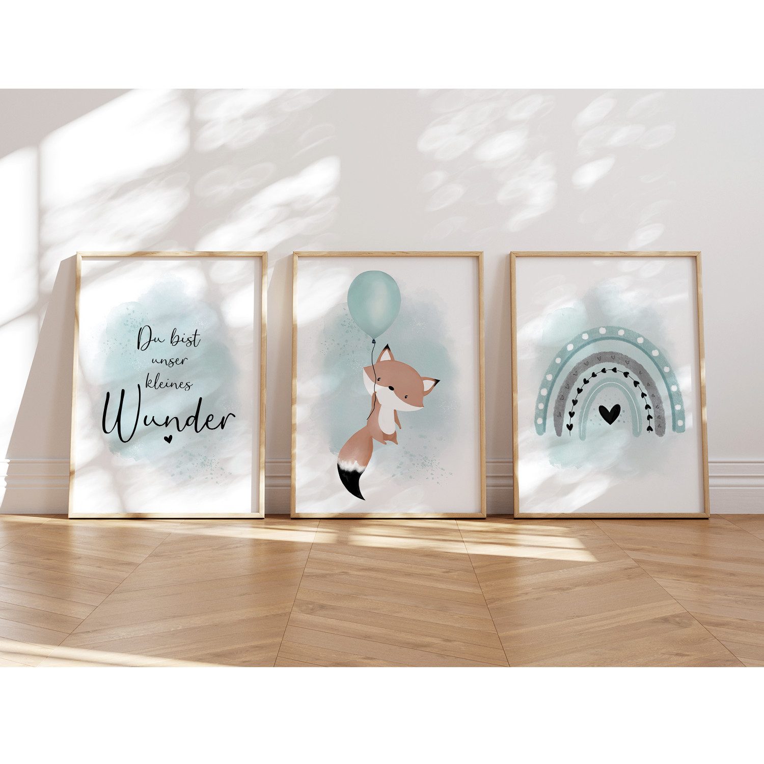 MeinBaby123® Poster Bilder Kinderzimmer, Poster Kinderzimmer Deko, Babyzimmer Deko, Spruch Wandbilder,  Boho,  Tiere