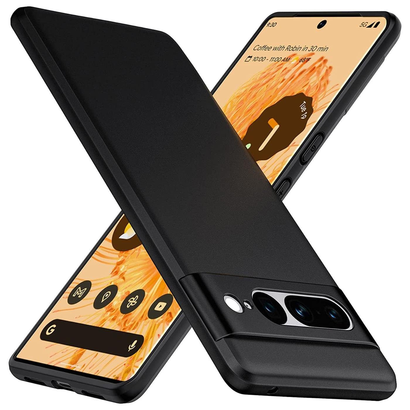 CoolGadget Handyhülle Black Series Handy Hülle für Google Pixel 7 Pro 6,7 Zoll, Edle Silikon Schlicht Robust Schutzhülle für Pixel 7 Pro Hülle