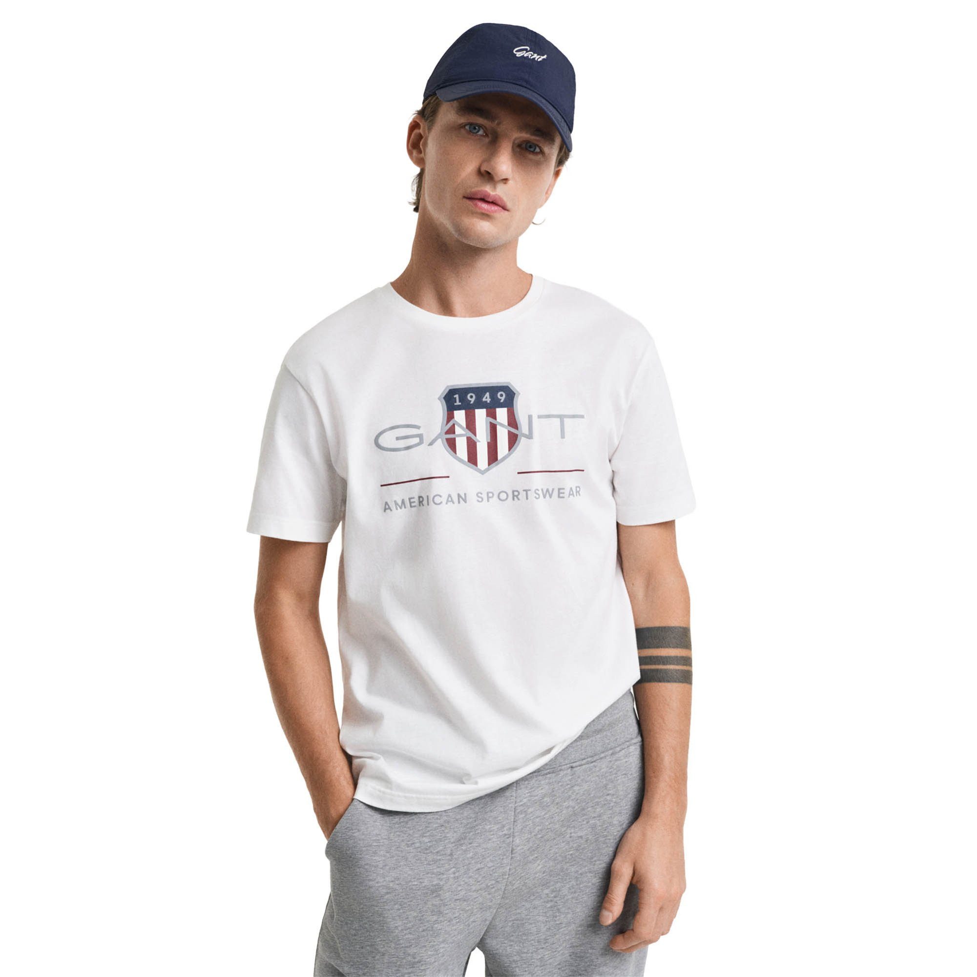 Gant T-Shirt Herren T-Shirt 1er Pack Baumwolle (Packung, 1er Pack) günstig online kaufen