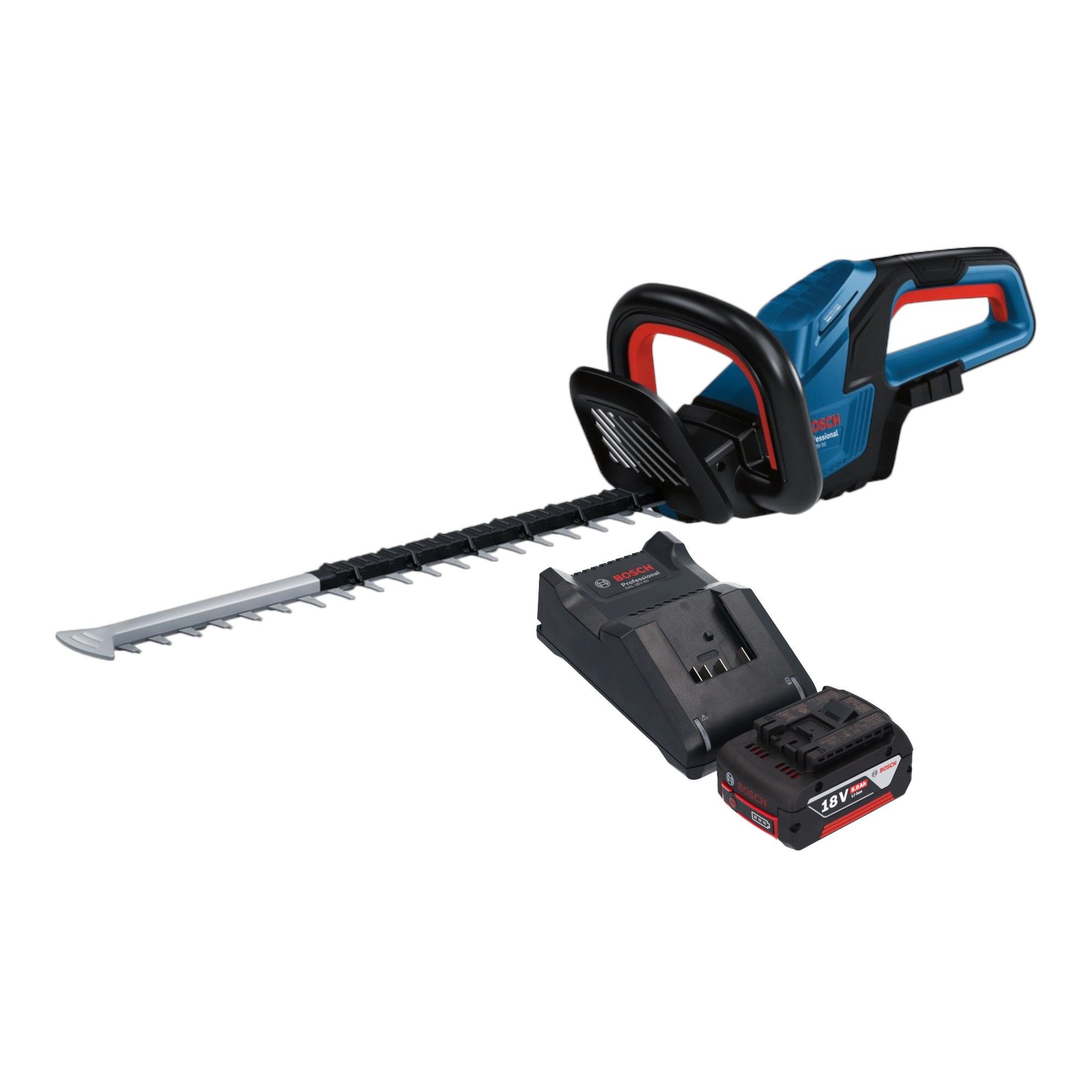 Bosch Professional Akku-Heckenschere GHE 18V-50 Professional 18 V 50 cm + 1x Akku 5,0 Ah + Ladegerät