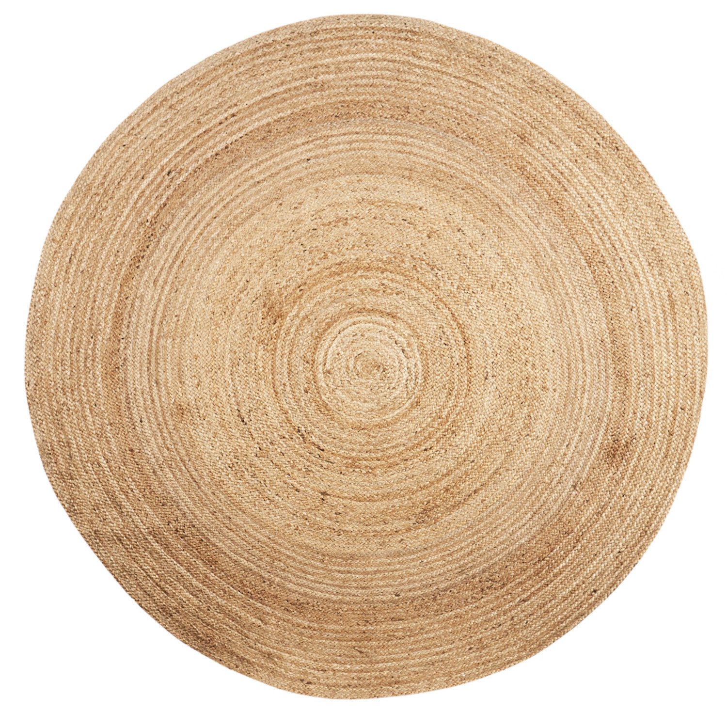 Marrakesch Orient & Mediterran Interior Teppich Runder Jute-Teppich Abril handgefertigt Outdoor in Natur 200 cm Deko, Höhe: 1 mm, Handarbeit