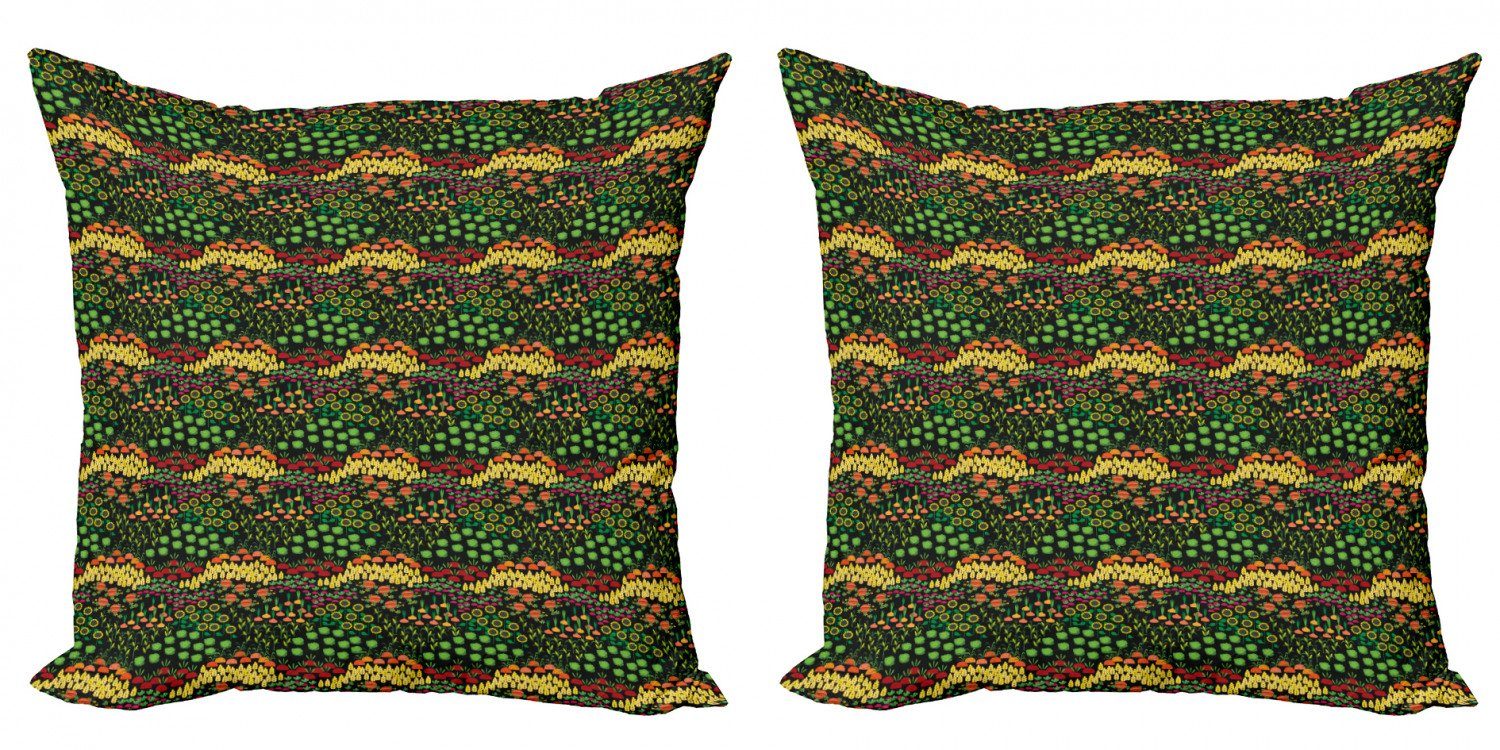 Kissenbezüge Modern Accent Doppelseitiger Digitaldruck, Abakuhaus (2 Stück), Gemüse Landwirtschaft Muster
