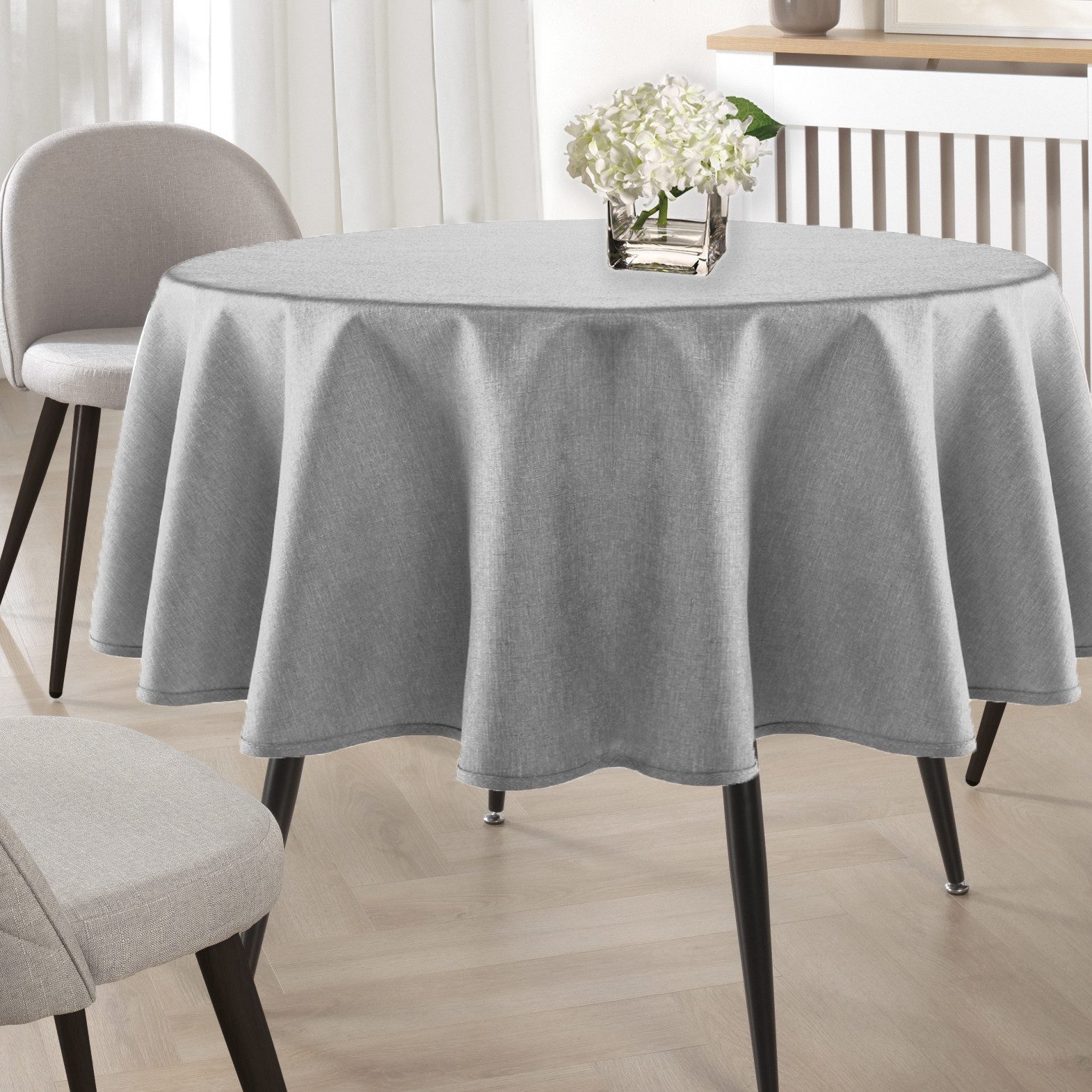 Delindo Lifestyle Tischdecke WIEN HOME abwaschbar (1-tlg), Leinenstruktur mit Fleckschutz aus recycelten Polyesterfasern