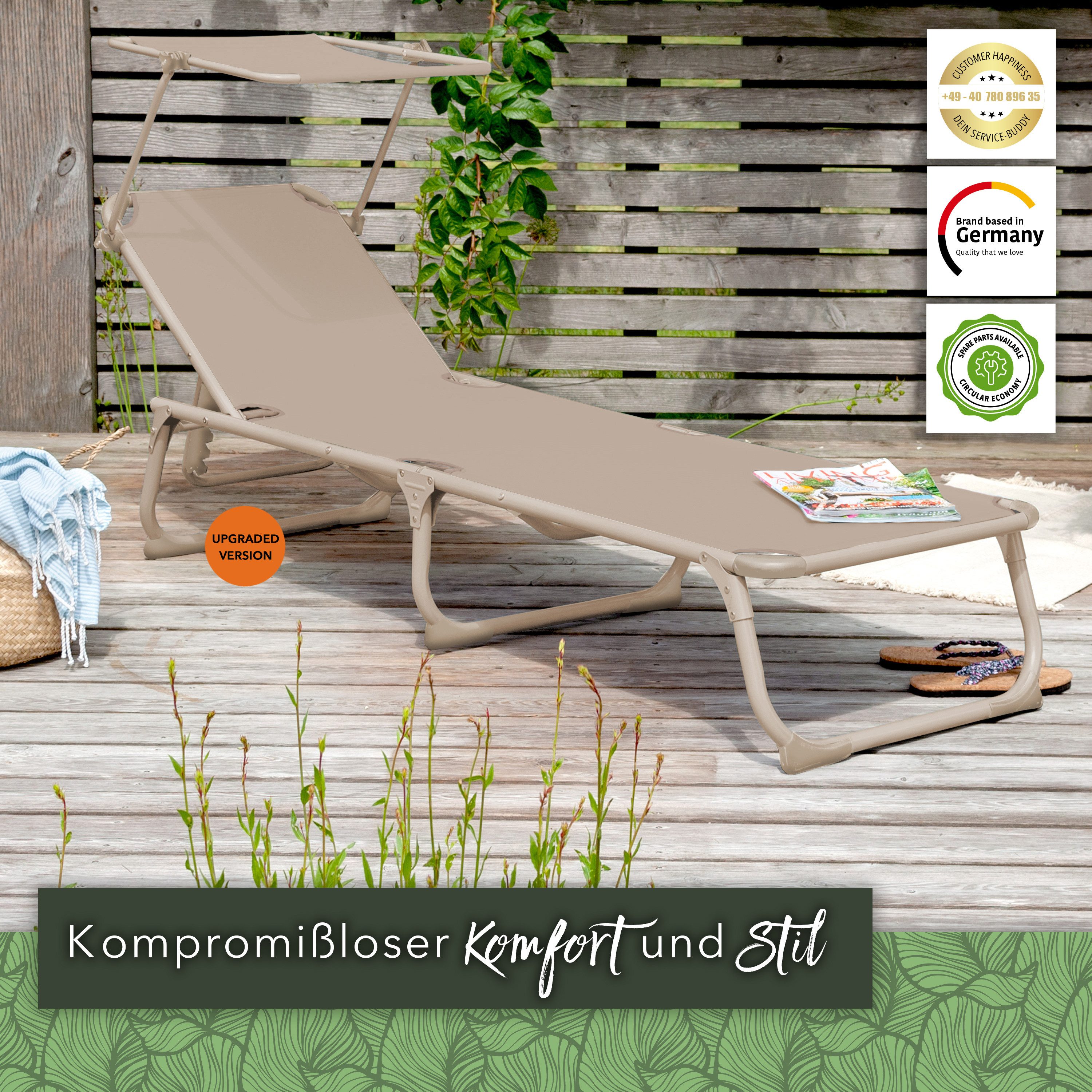 PARK ALLEY Gartenliege PA-7986, PA-7986 günstig online kaufen