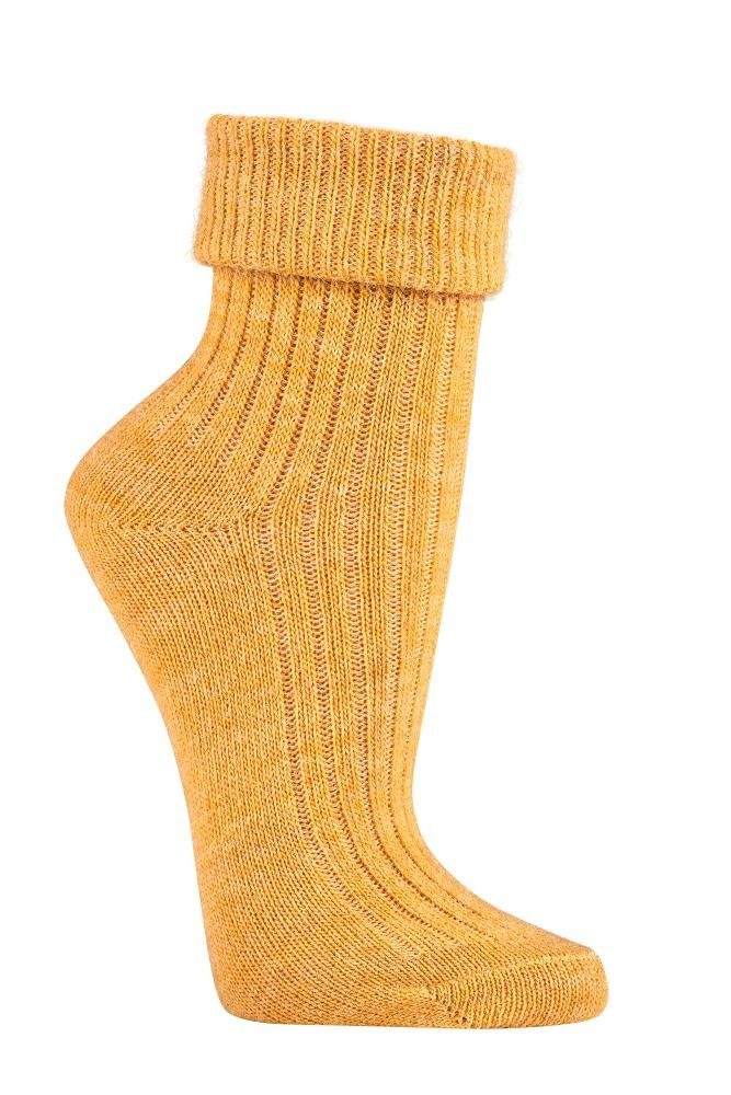 Wowerat Umschlagsocken farbenfrohe bunte Wollsocken mit 100% Wolle Natur pur (2 Paar)