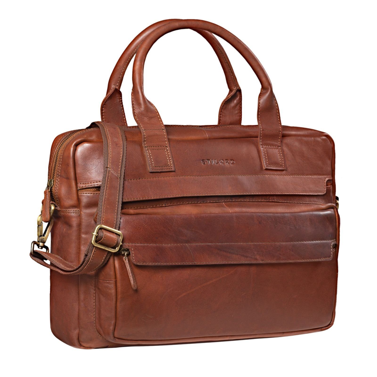 Laptoptasche "Lorin" Leder Umhängetasche Laptop 15,6 Zoll