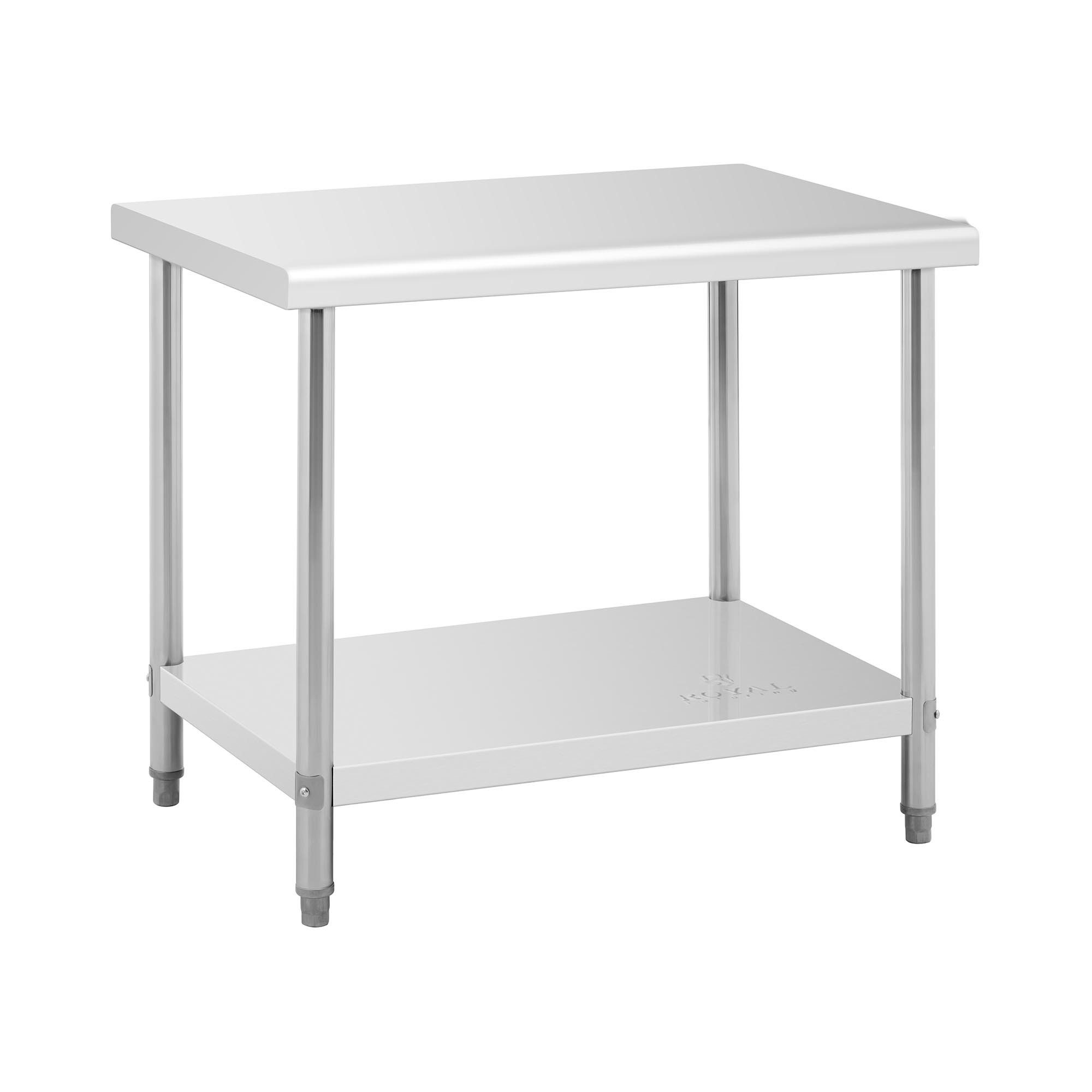Royal Catering Arbeitstisch 100 x 70 cm Edelstahl Küchentisch Edelstahltisch Gastro Tisch Profi, verschiedene Größen