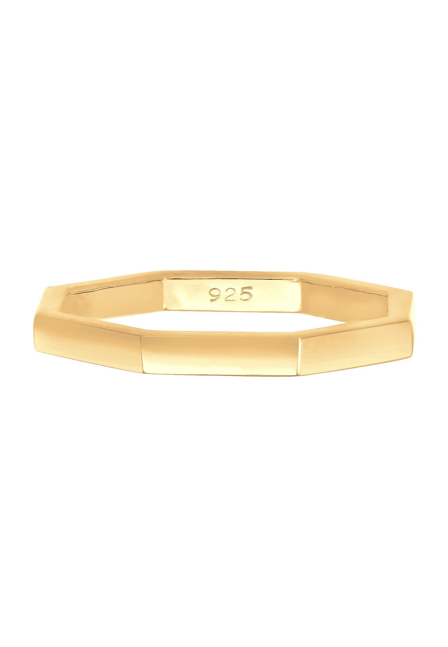 Elli Fingerring Pinky Ring Achteckform Mini günstig online kaufen
