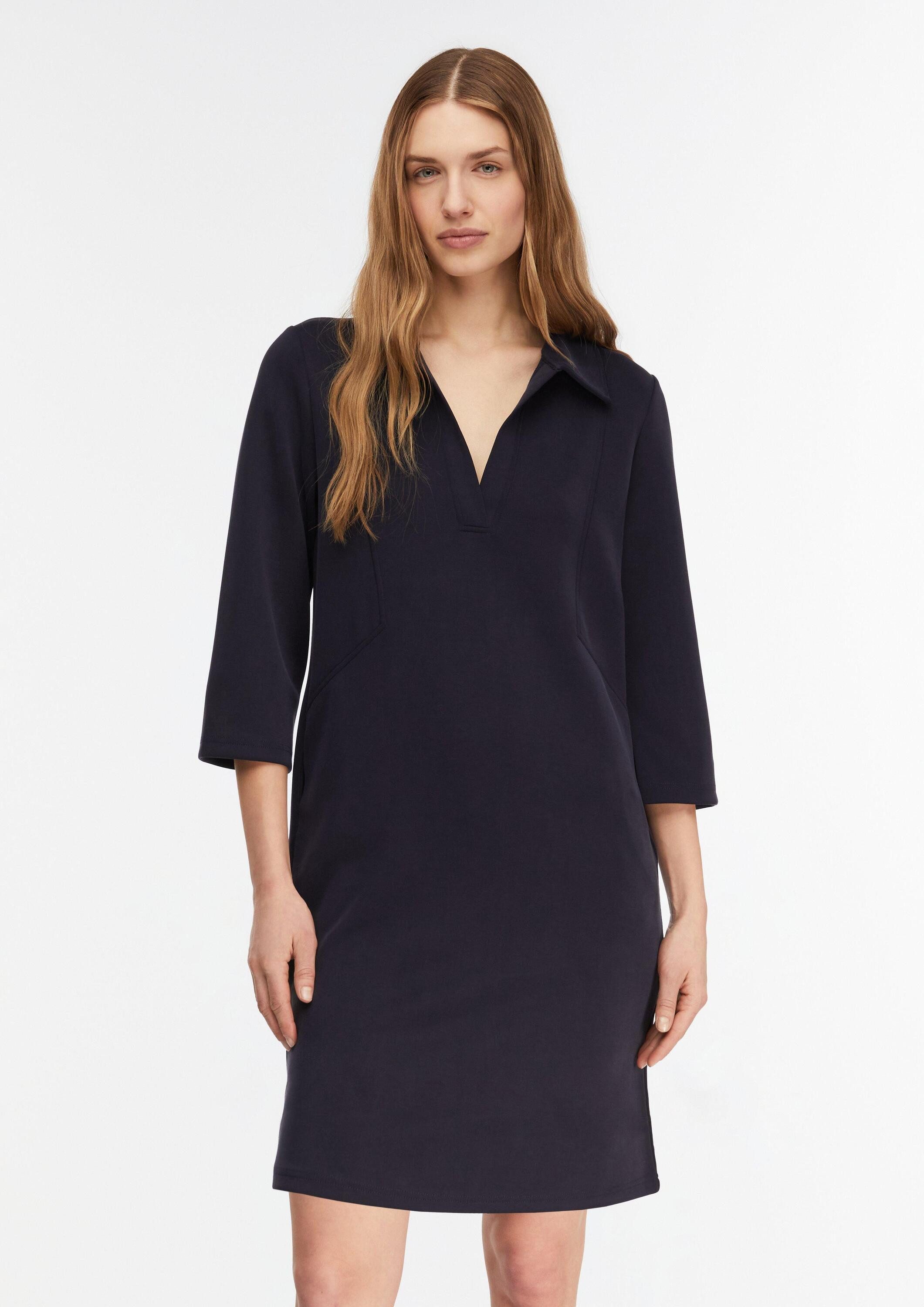 comma Minikleid Kleid Minikleid mit Polokragen und Nahtdetails