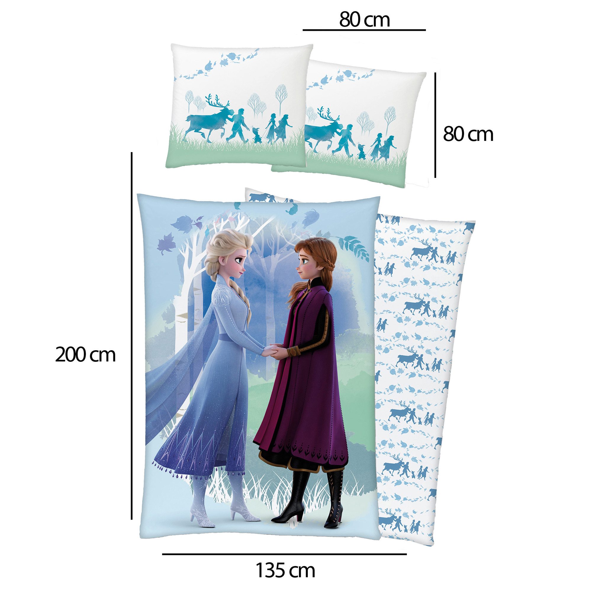 BERONAGE Kinderbettwäsche Frozen Die Eiskönigin Believe günstig online kaufen