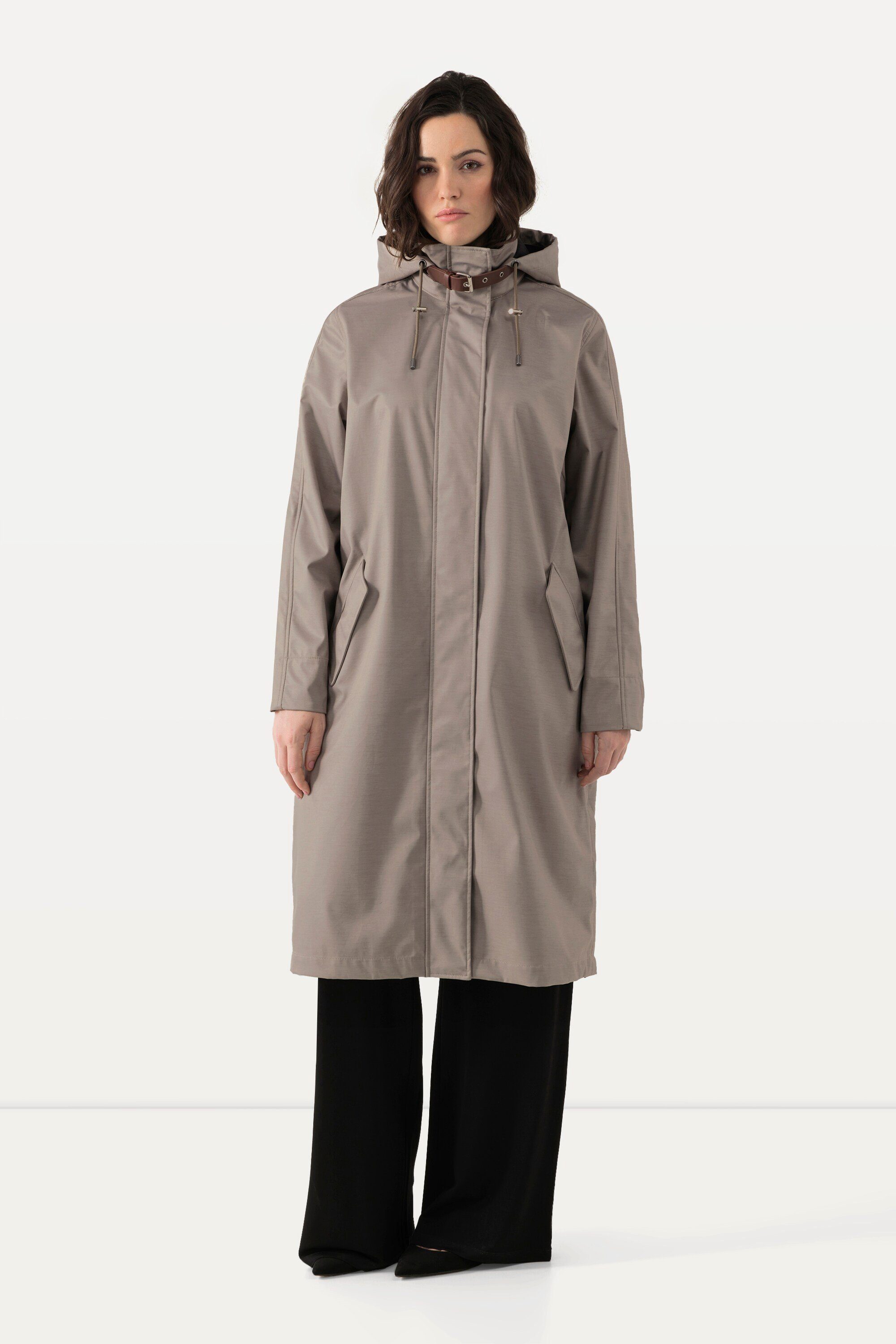 Ulla Popken Wintermantel HYPRAR Softshell-Mantel wasserdicht Stehkragen