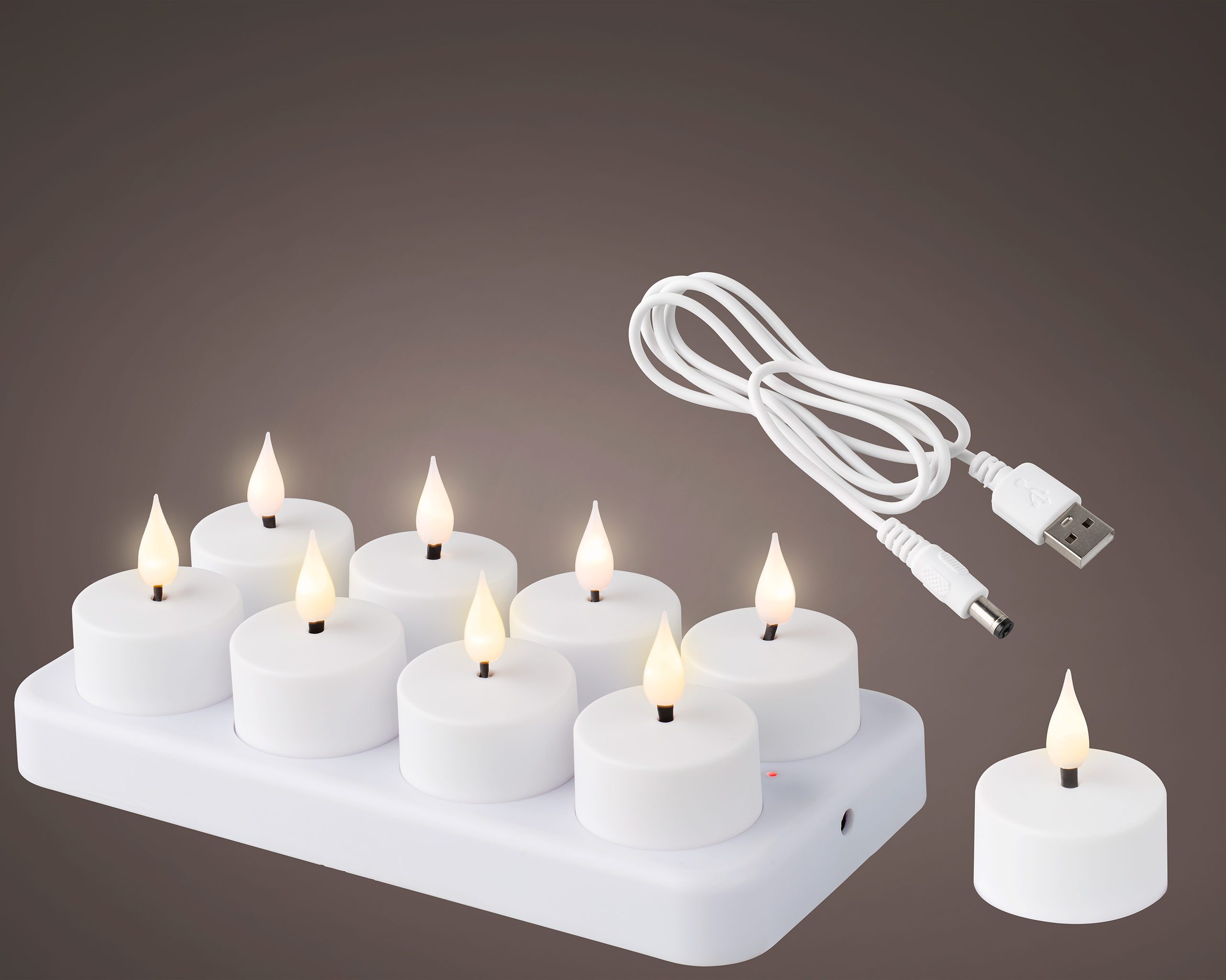 Lumineo LED-Kerze, LED Teelichter 4cm Kunststoff günstig online kaufen