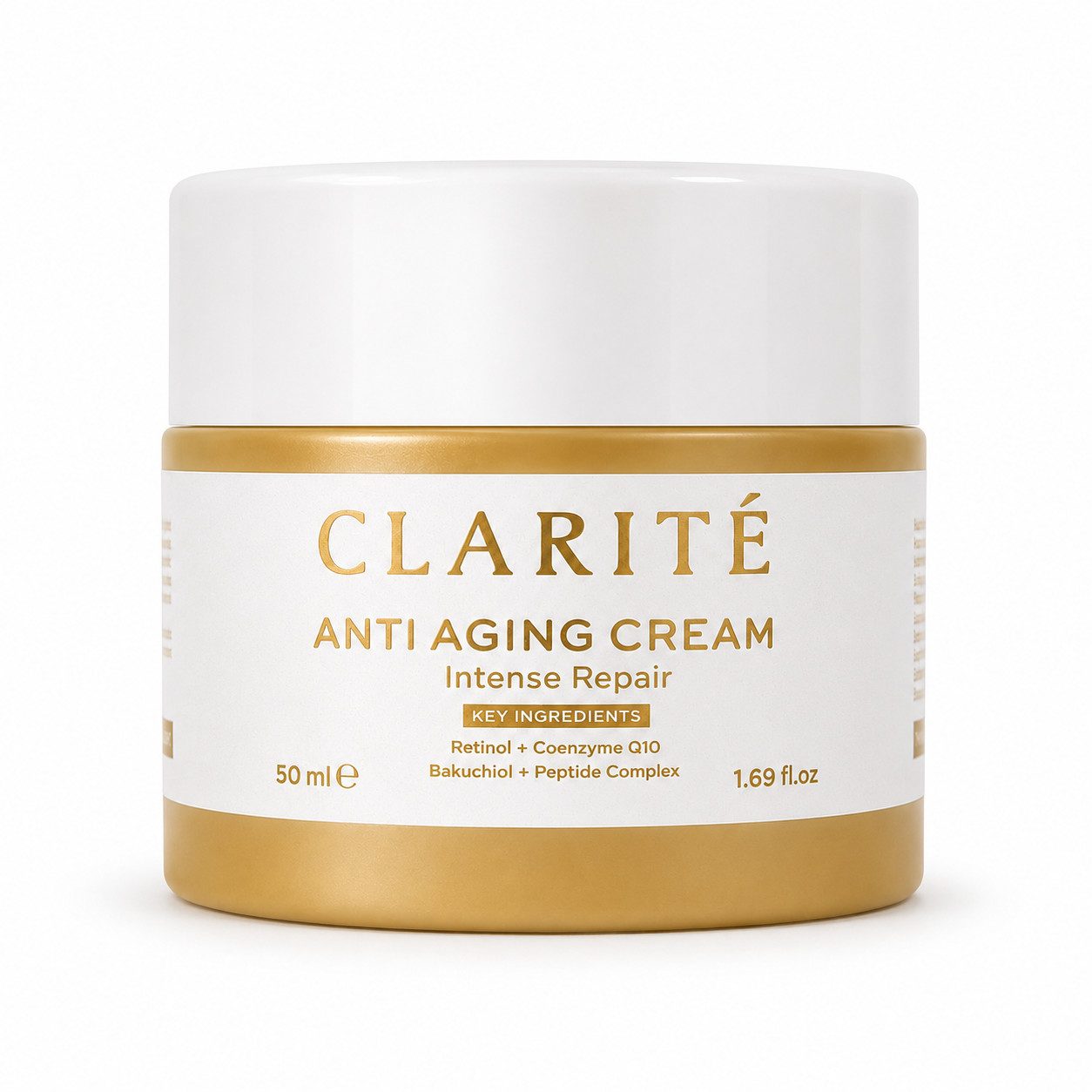 CLARITÉ Gesichtspflege CLARITÉ Anti Aging Intense Repair, Mit Retinol, Hyaluron, Peptiden, Squalan und Resveratrol