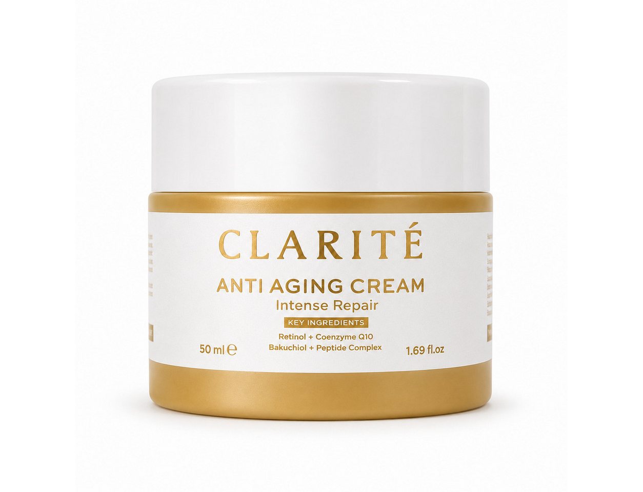 CLARITÉ Gesichtspflege CLARITÉ Anti Aging Intense Repair, Mit Retinol, Hyaluron, Peptiden, Squalan und Resveratrol