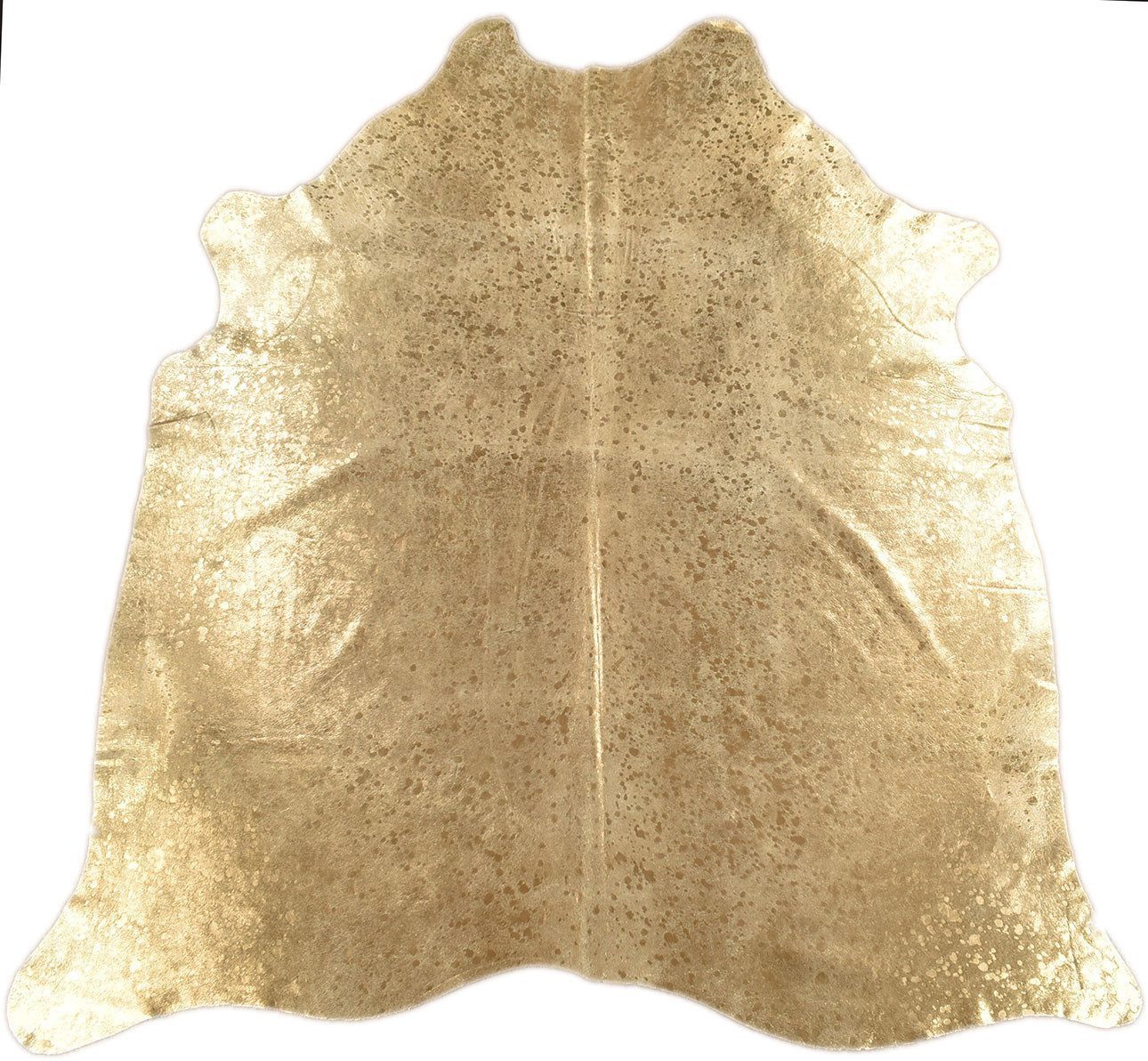 KUHFELL online & NOMAD Fellteppich PREMIUM KUHFELL DEVORE GOLD 210 x 180 cm