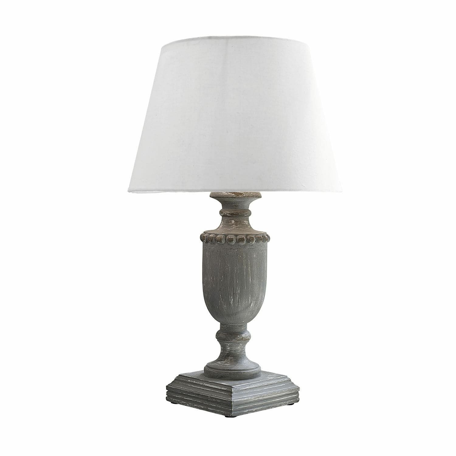 Mirabeau Tischleuchte Tischlampe Fairland weiß/antikgrau günstig online kaufen