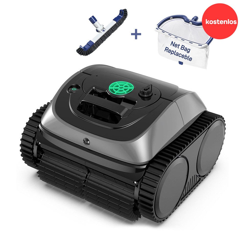 WYBOT Poolroboter C1 für Boden und Wand, Kabellos Poolsauger, 120 Min Akkulaufzeit, Poolreiniger mit intelligenter Routenplanung, bis 150 m²