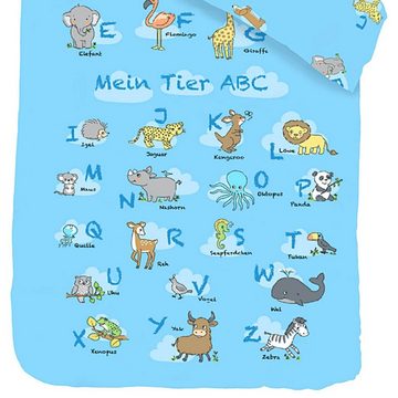 Kinderbettwäsche Mein Tier ABC, ESPiCO, Renforcé, 2 teilig, Alphabet, Buchstaben, Tier, ABC
