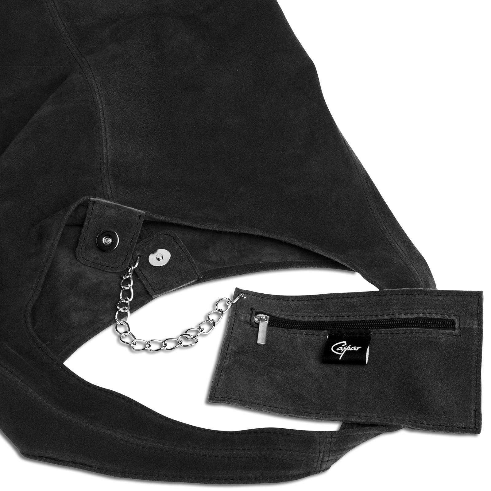 Caspar Schultertasche große Damen Wildleder Tasche günstig online kaufen