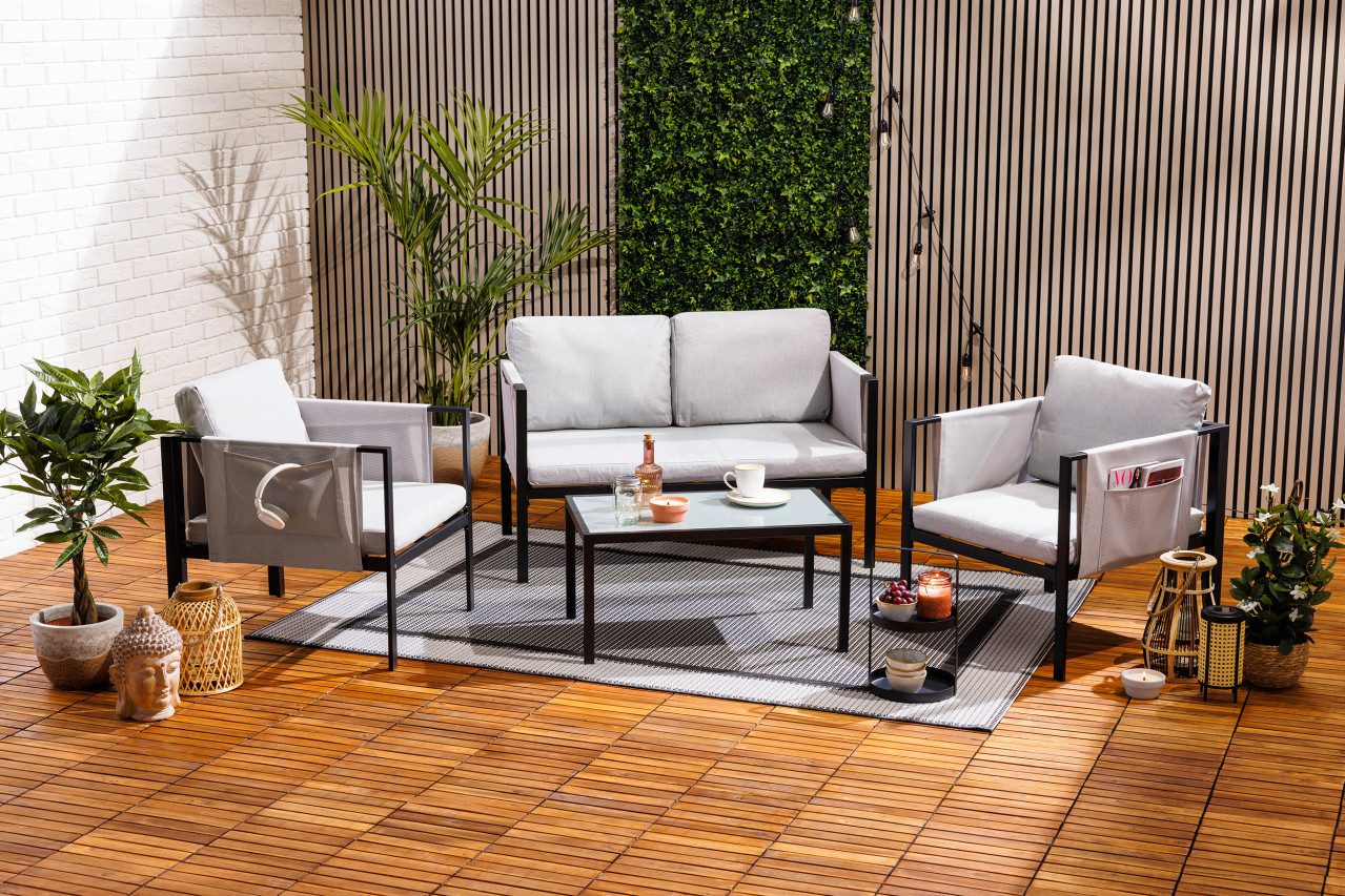Trend Line Gartenlounge-Set TrendLine Gartenmöbel-Set Amalfi 4-teilig, Witterungsbeständig