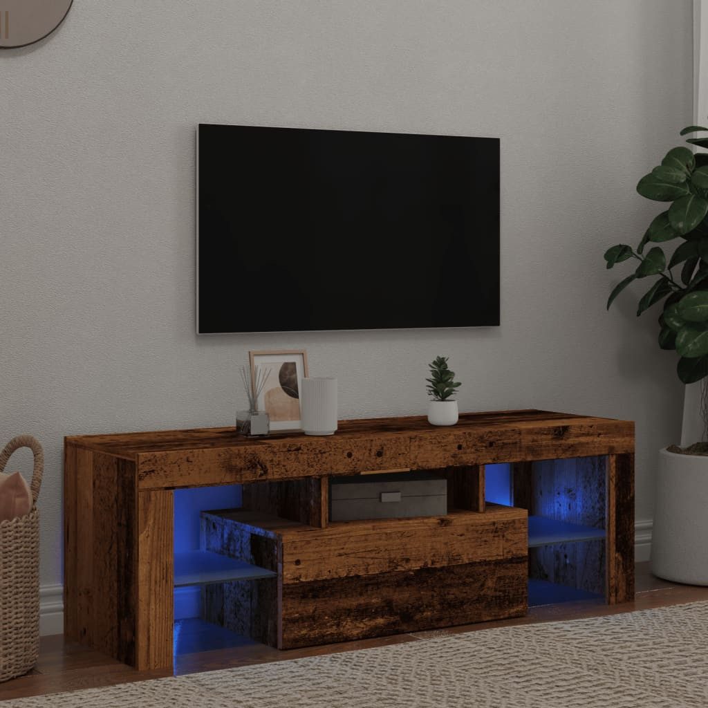 vidaXL Schrankmodule TV-Schrank mit LED Altholz-Optik 120x36,5x40 cm Holzwe günstig online kaufen