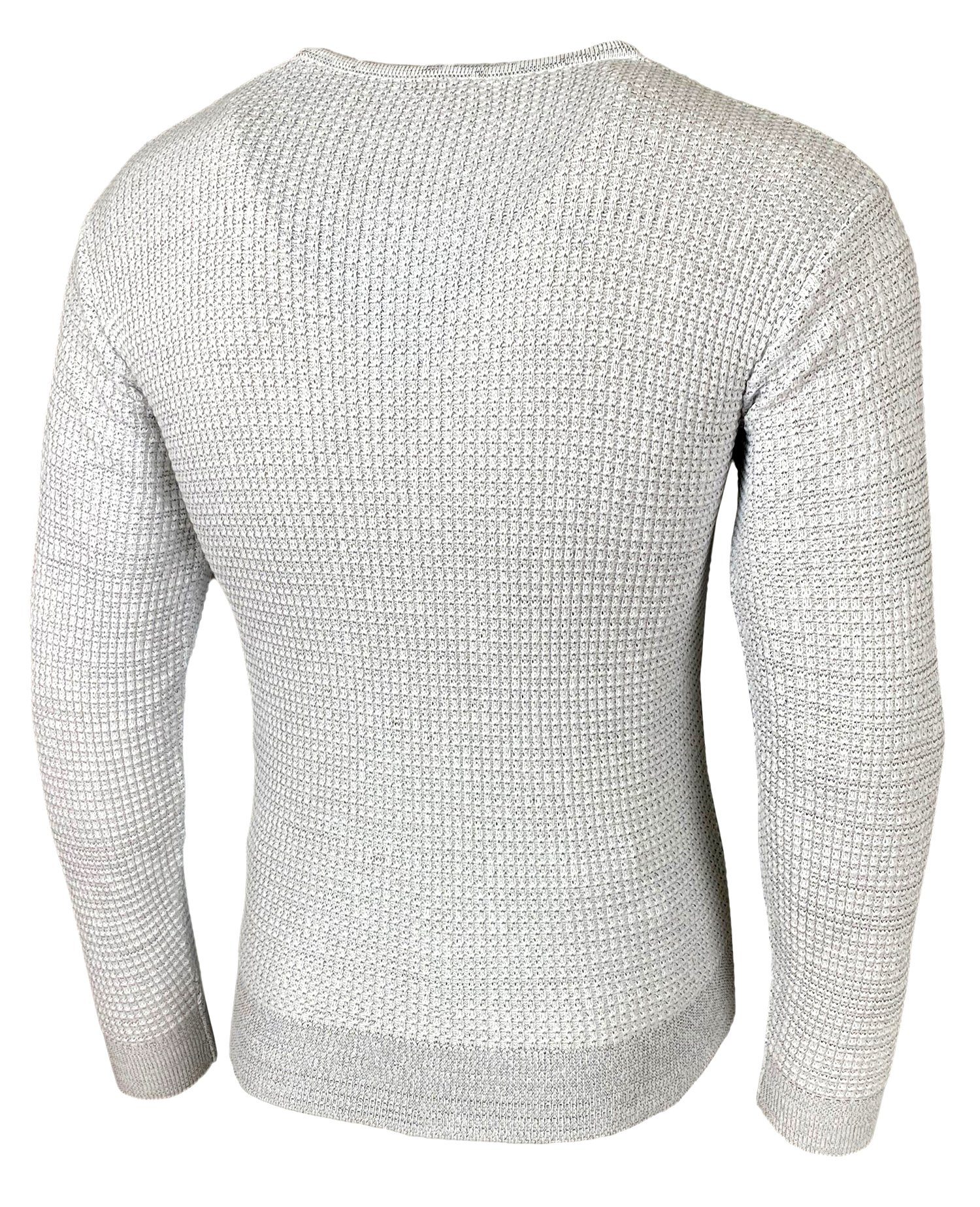 Baxboy Strickpullover Baxboy Herren Pullover Rundkragen Moderner Feinstrick Pulli B-52132