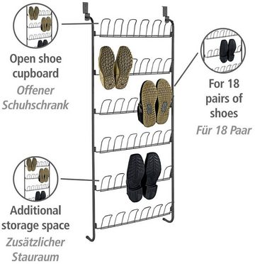 WENKO Schuhregal Türregal, für 18 Paar Schuhe