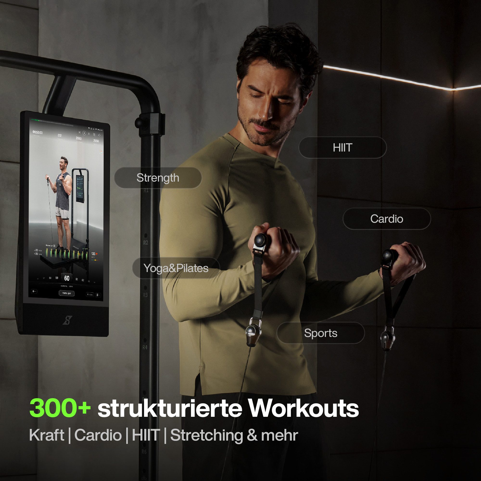 SPEEDIANCE Kraftstation Gym Monster 2, verbessertes KI-gesteuertes All-in-One Home Gym, Multifunktionale Smith-Maschine, Ganzkörper-Krafttrainingsgerät