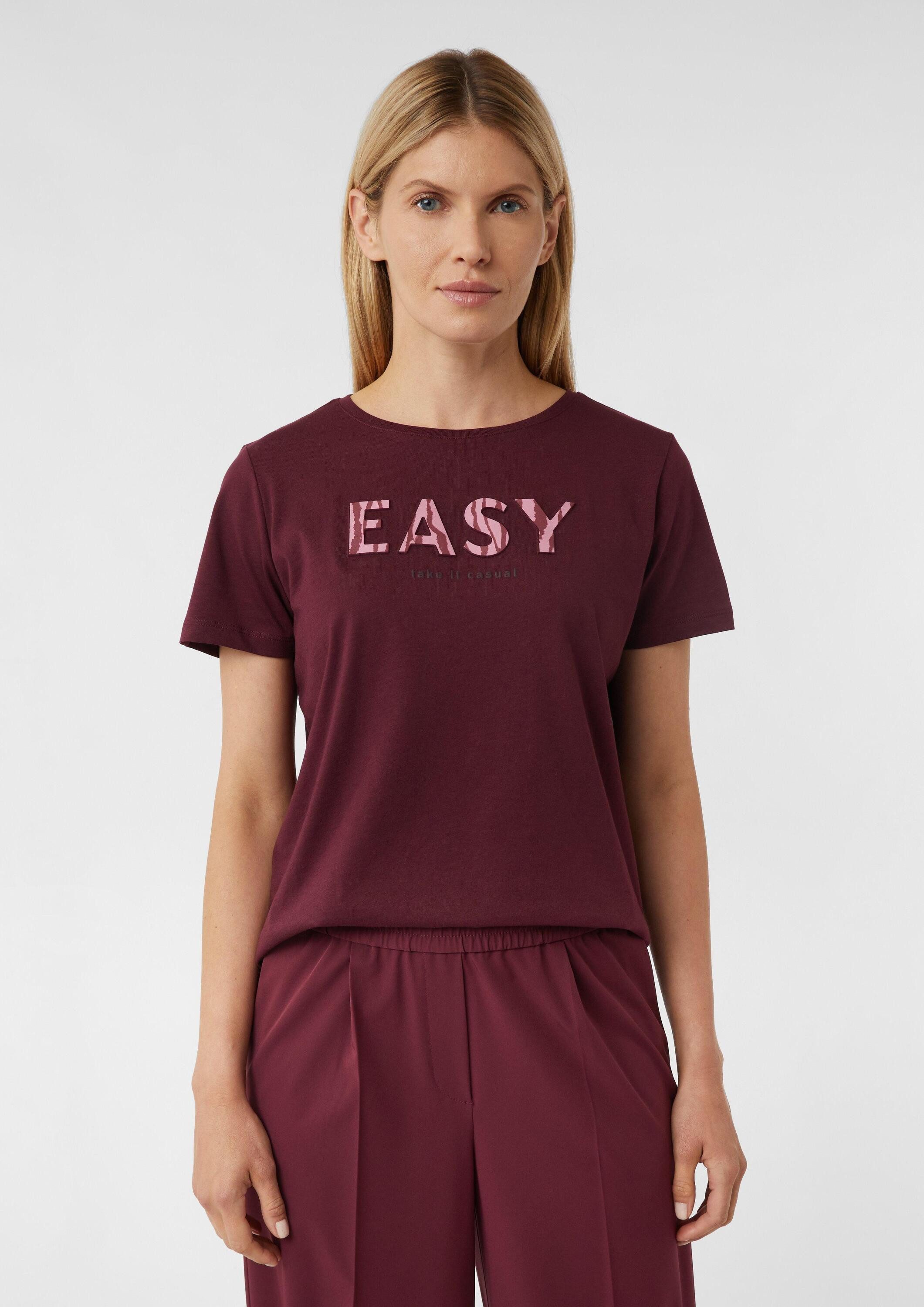 comma Kurzarmshirt T-Shirt T-Shirt mit Artwork günstig online kaufen