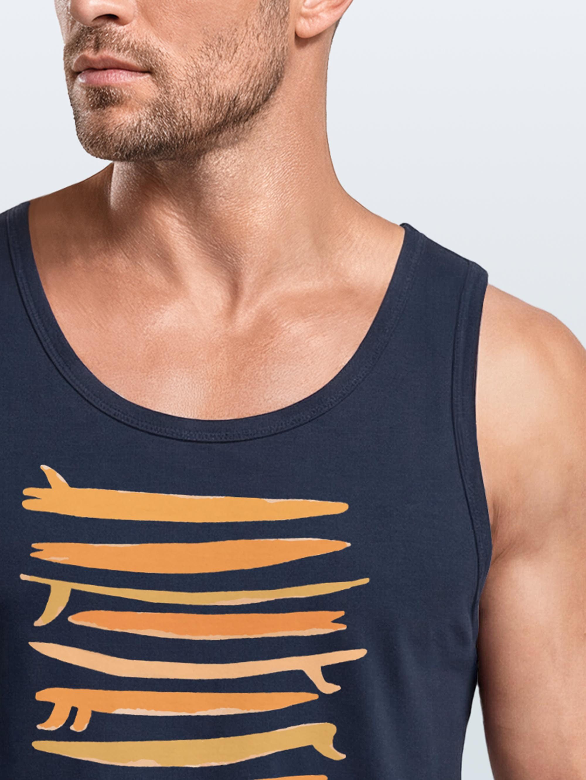 Neverless Tanktop Herren Tank-Top Surfboards South Beach California USA Sommer Surfing mit Print