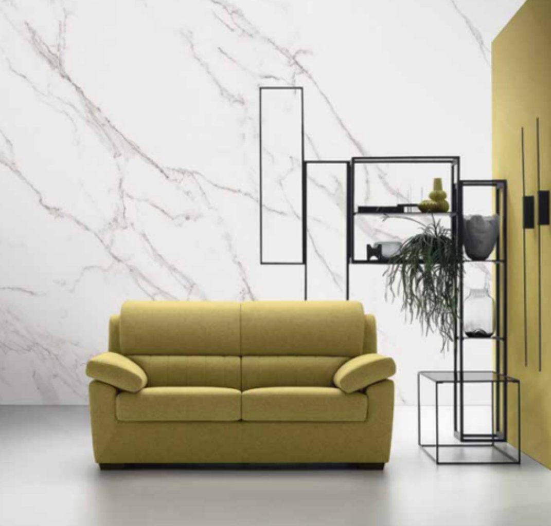2-er Italien Sofa Wohnzimmer Textil Couch 2-Sitzer, Style Modern JVmoebel Holzrahmen