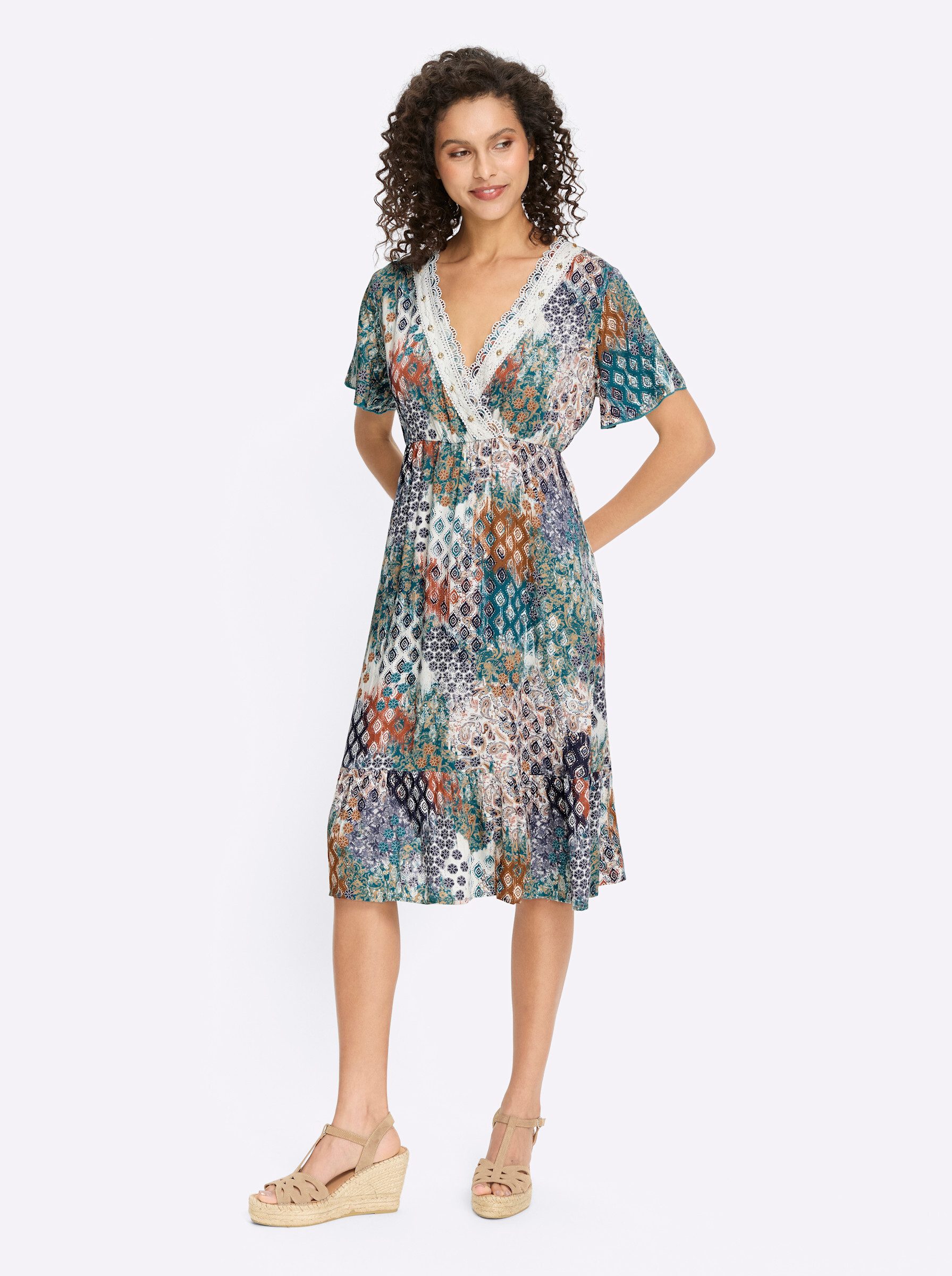 heine Etuikleid Druckkleid .