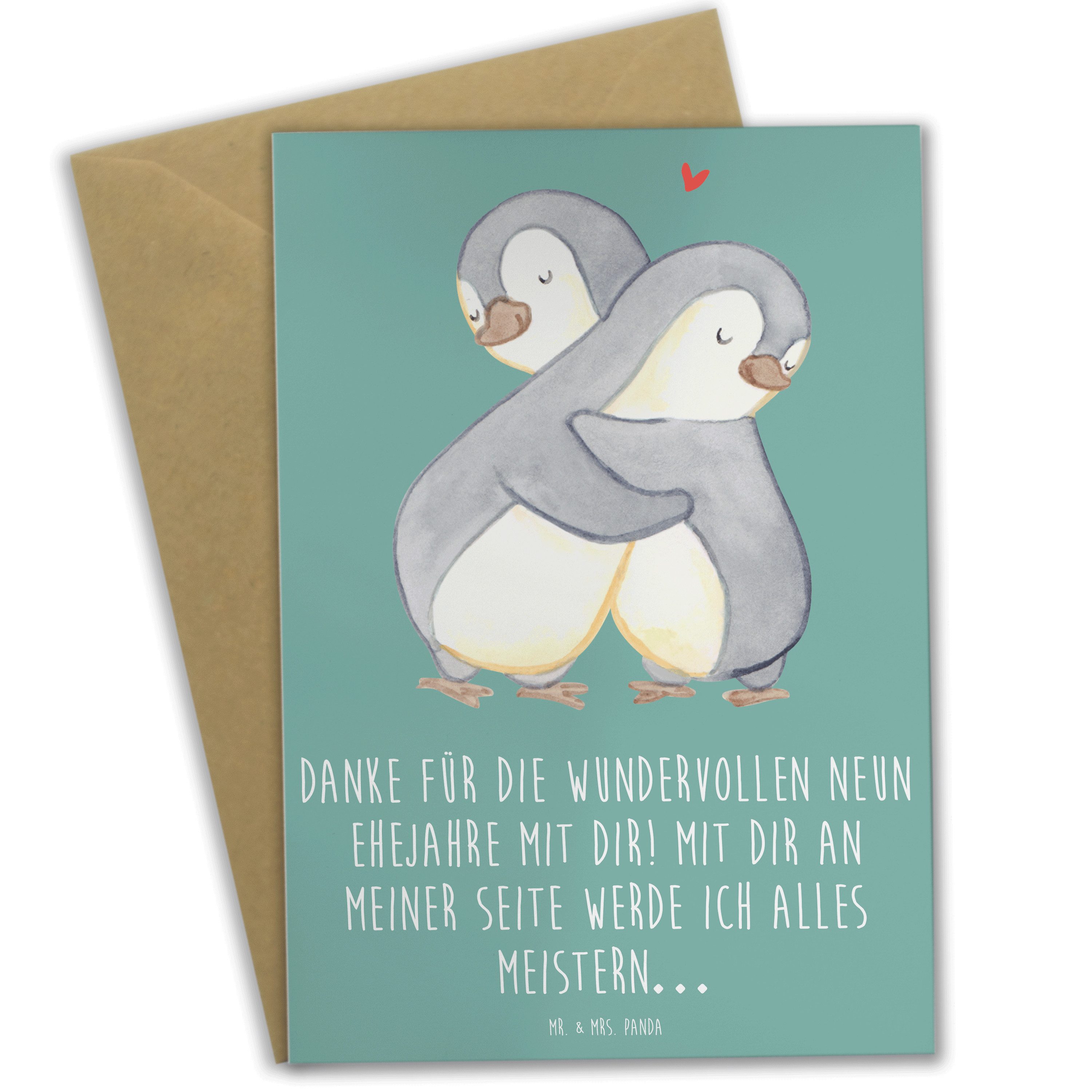 Grußkarte 9. Hochzeitstag Keramikhochzeit - Meeresbrise - Geschenk, gemeinsame