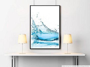 Sinus Art Poster Wasserspritzer in Hellblau 60x90cm Poster