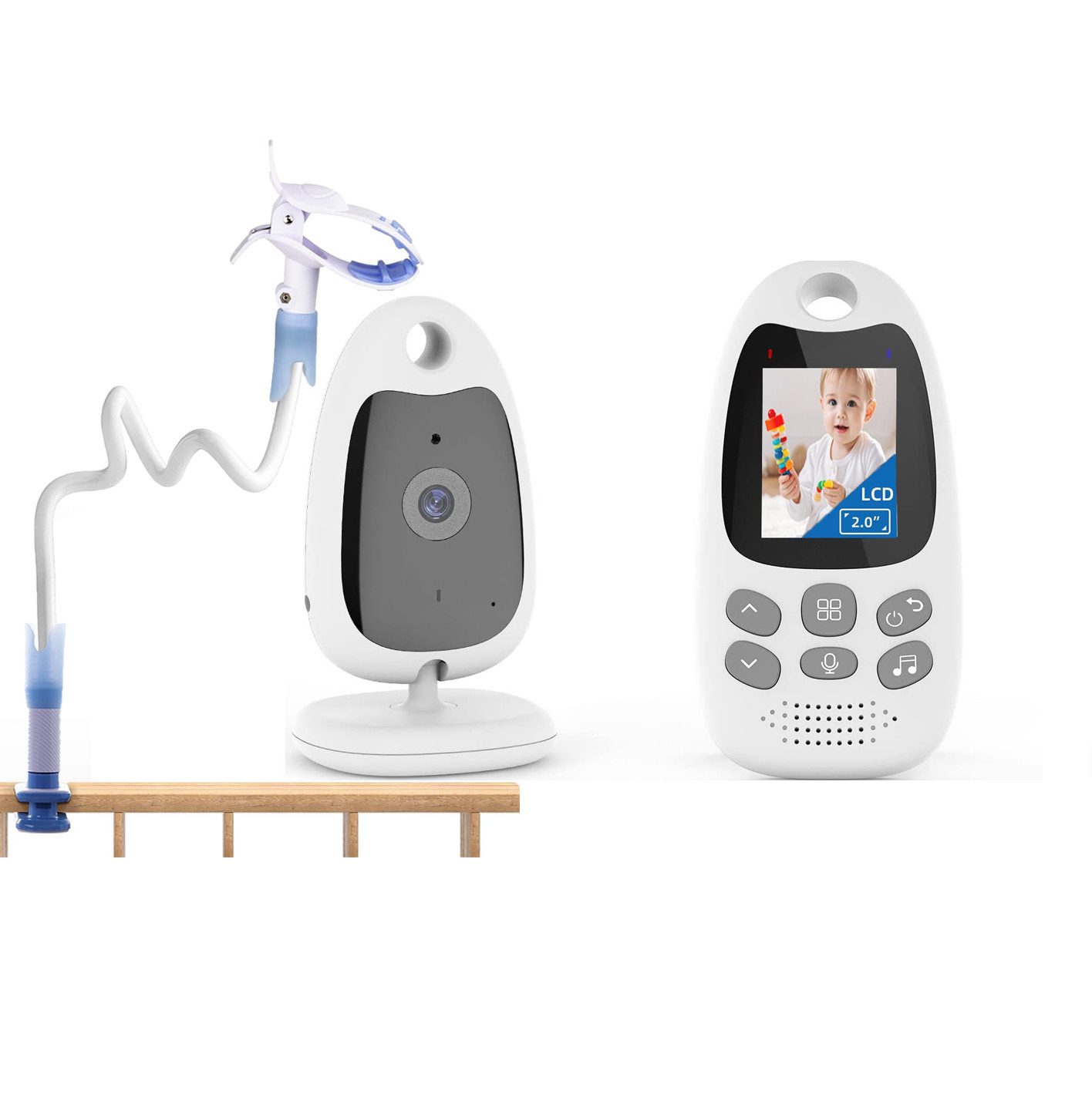 Babyphone 2'' Babyphone mit Kamera Babyfon mit Kamera und Audio mit Halterung