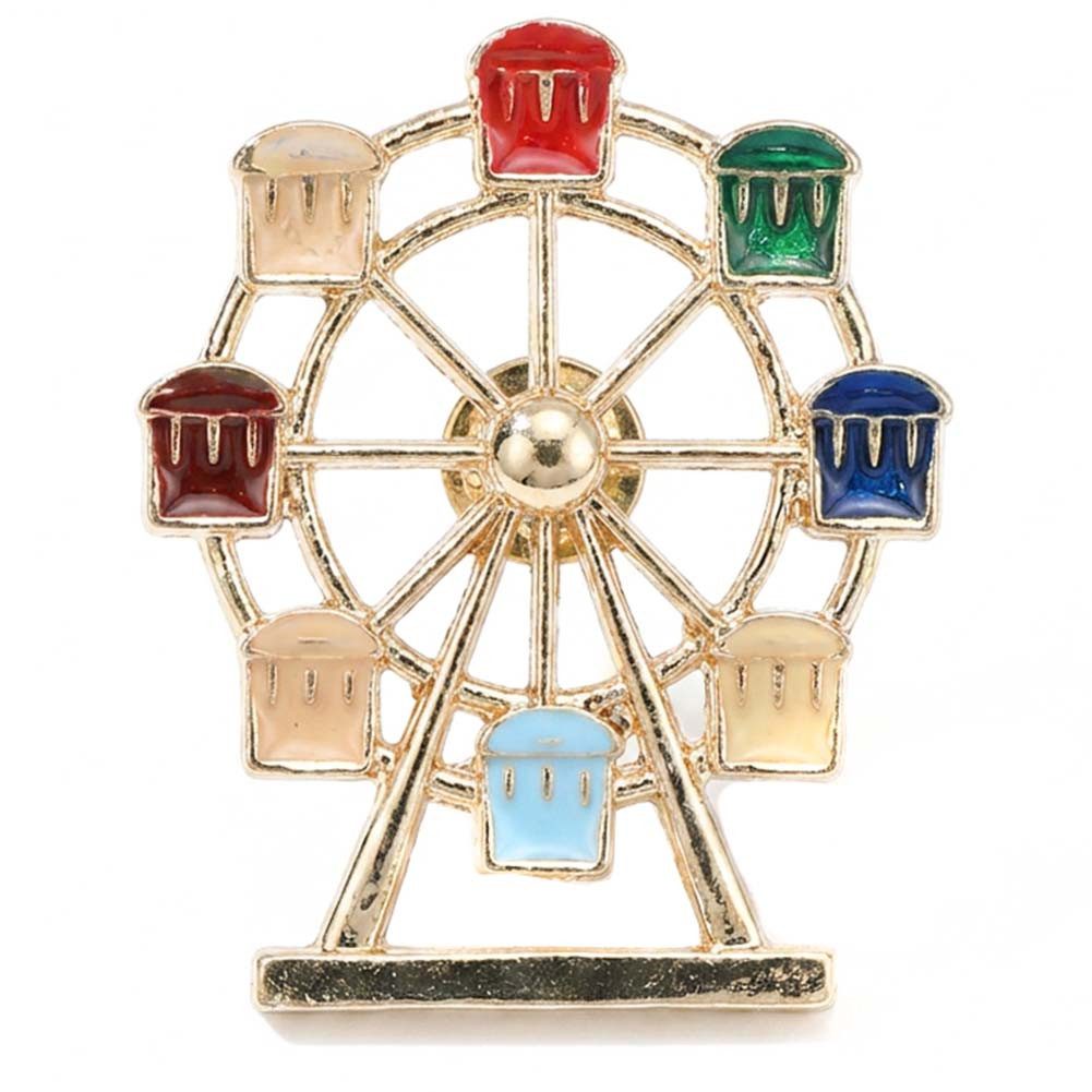 MarJo Anstecknadel Pin Riesenrad gold bunt