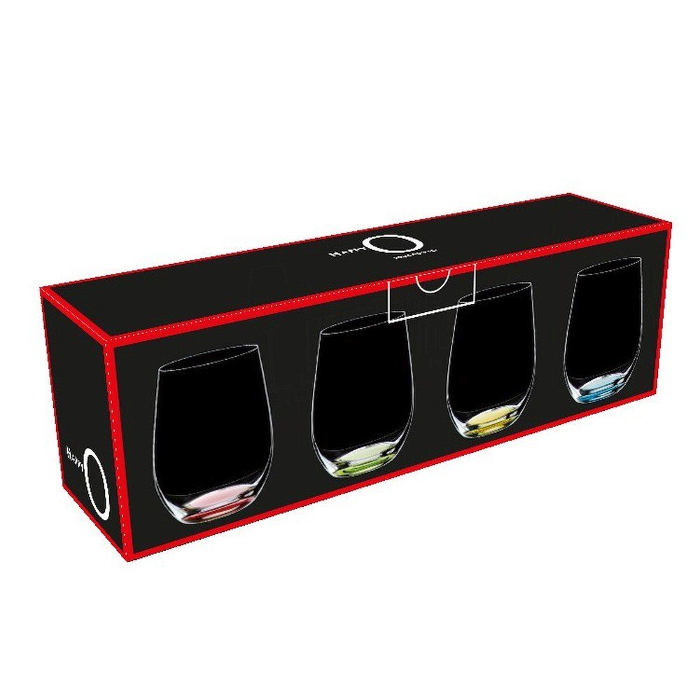 RIEDEL THE WINE GLASS COMPANY Glas O Gläserset Happy 4-teilig Vol. 1, Kristallglas